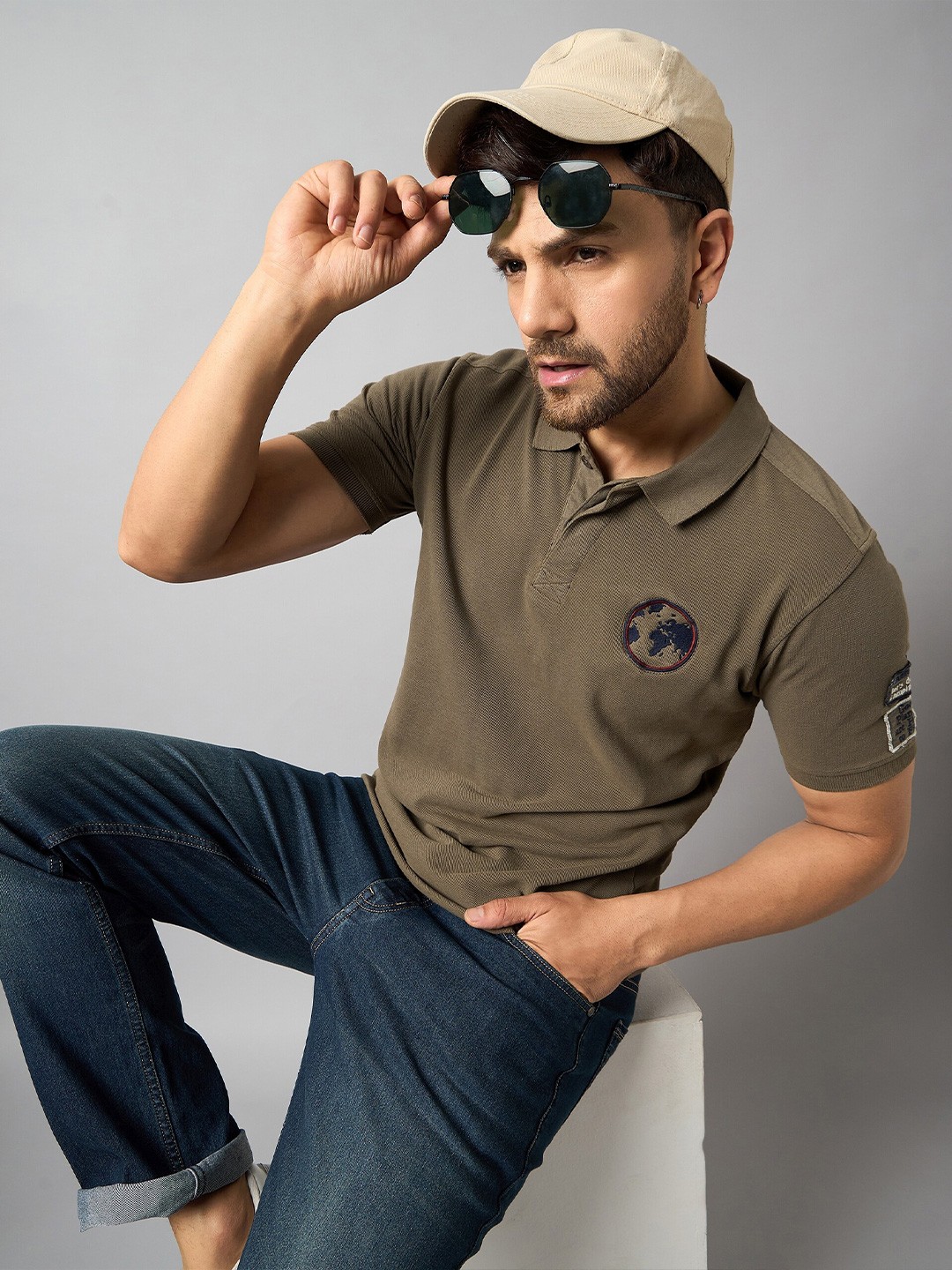 

Club York Polo Collar Short Sleeves Casual T-shirt, Brown