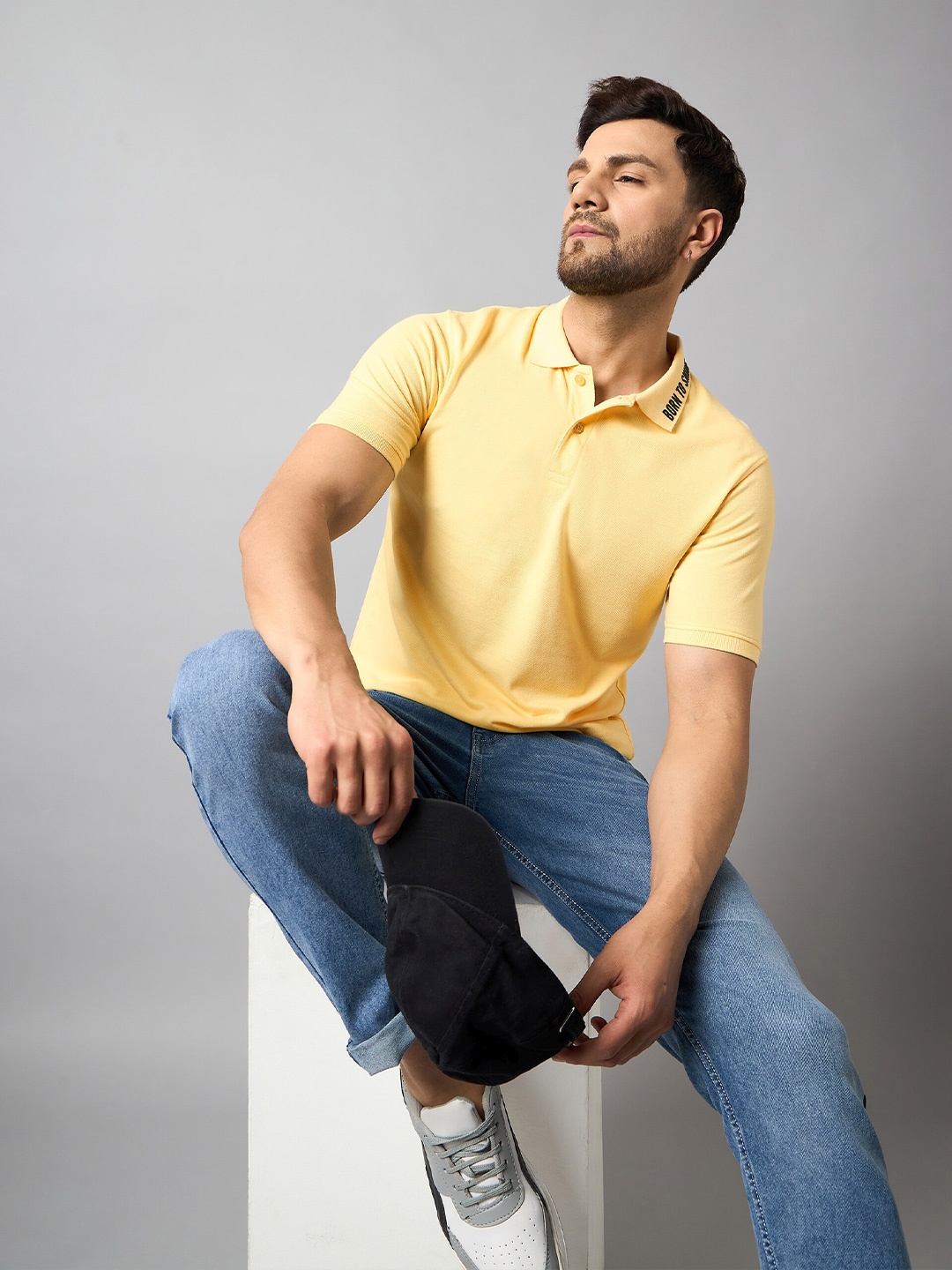 

Club York Polo Collar Short Sleeves Casual T-shirt, Yellow