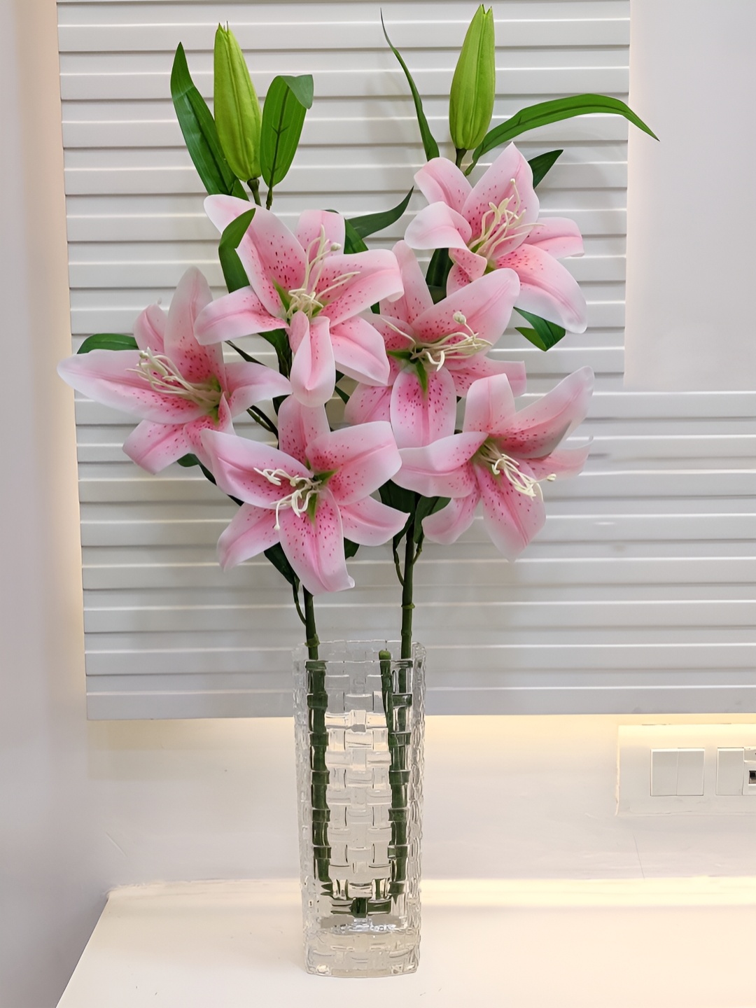 

ARTSY Peach-Coloured Lily Artificial Flower