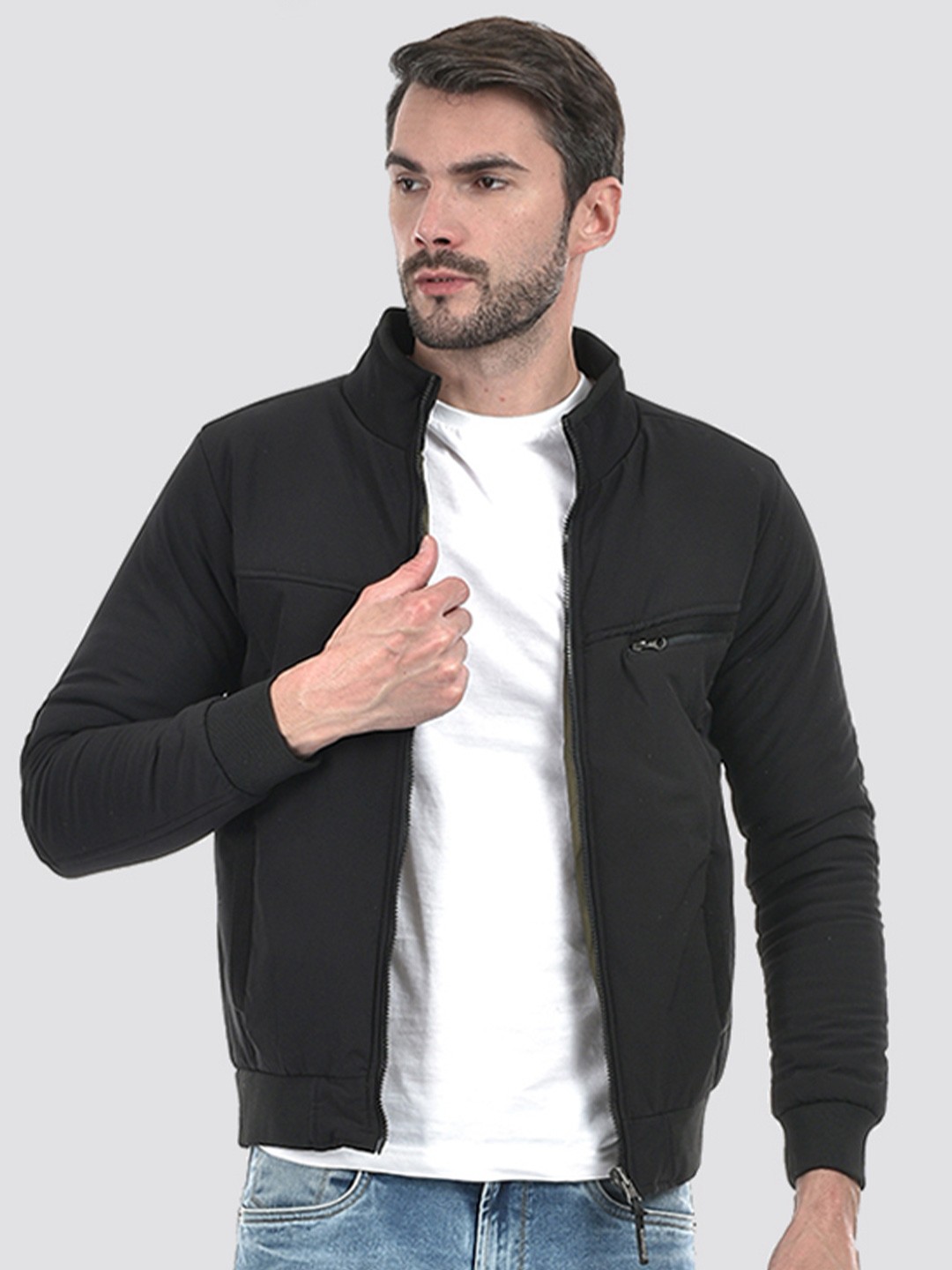 

Integriti Men without Reversible Crop Bomber Jacket, Multi