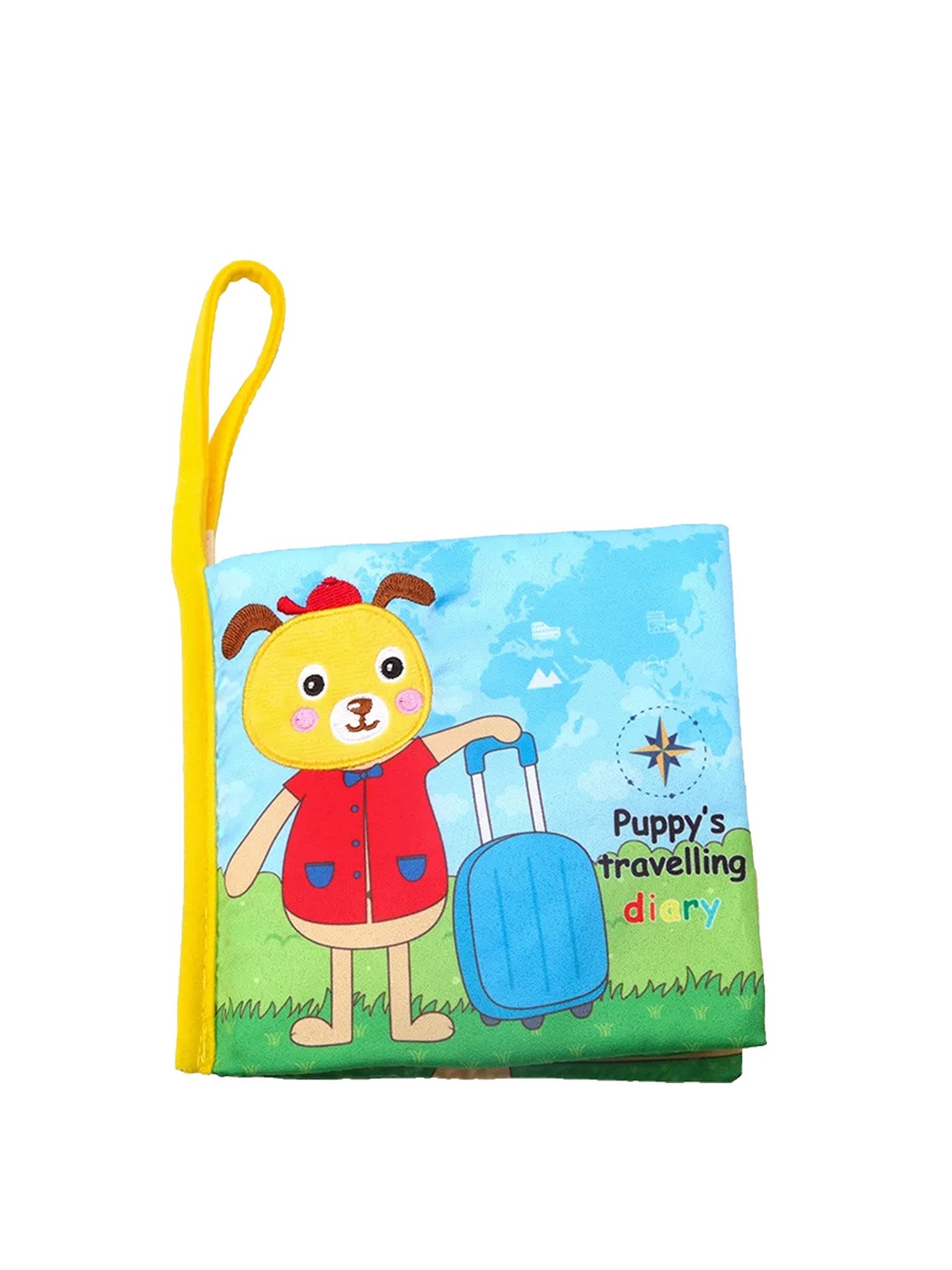 

Baby Moo Baby Animals With Squeaker Rattle Sound Cloth Book, Blue