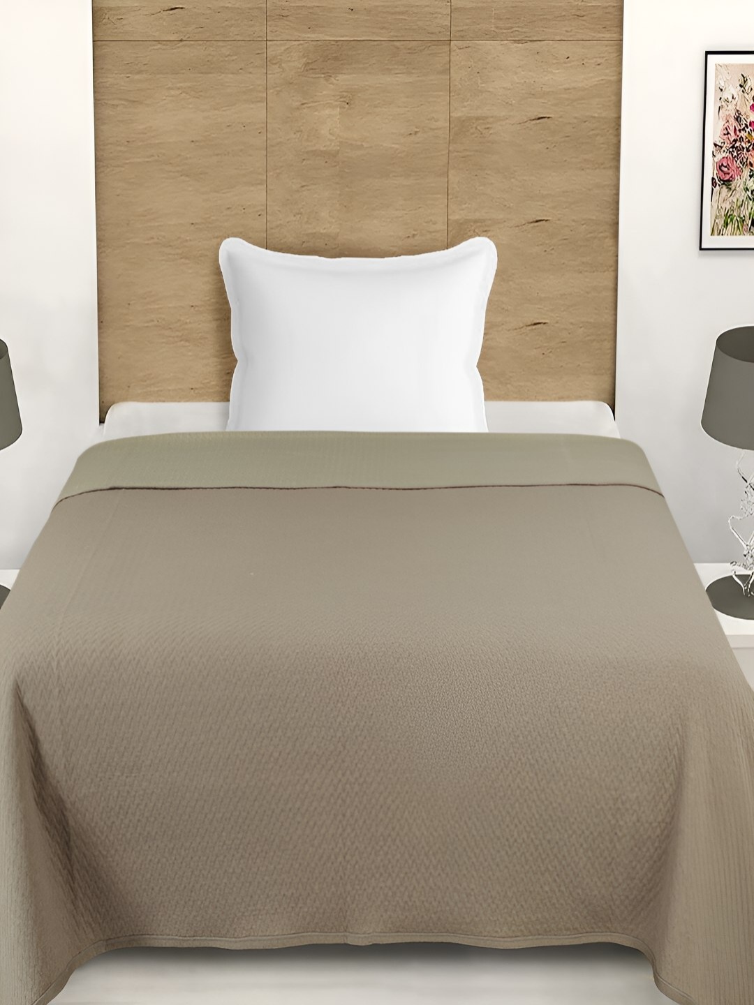 

GAPU & BALY Brown AC Room Cotton300 GSM Single Bed Dohar