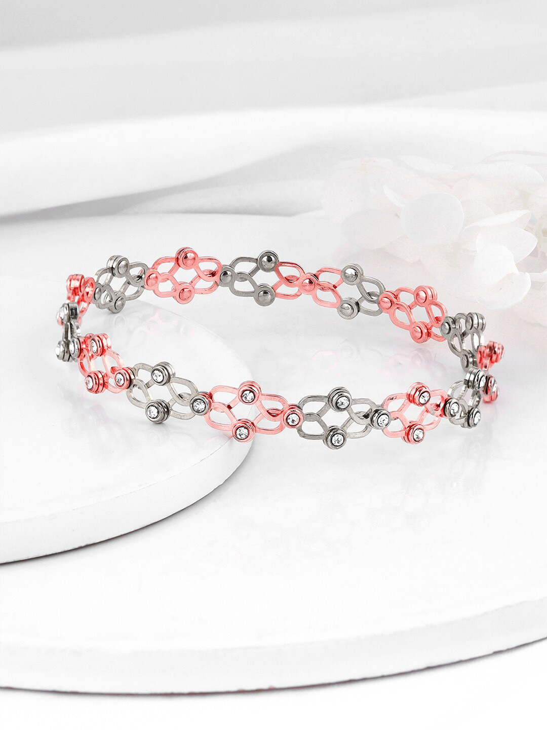 

GIVA Rhodium-Plated 925 Sterling Silver Bangle-Style Bracelet