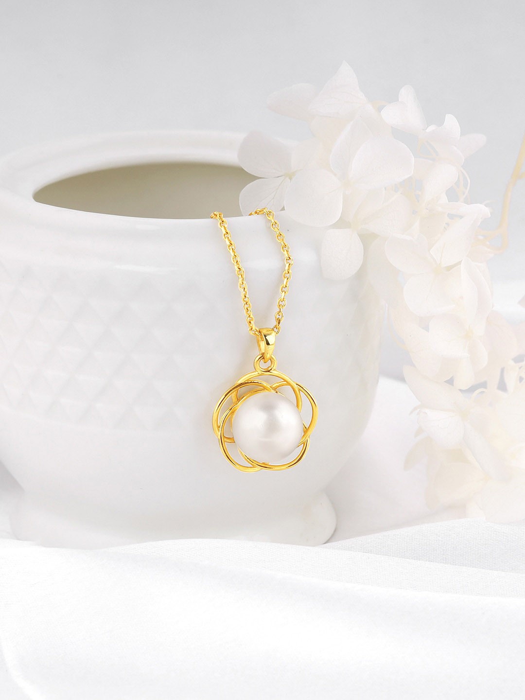 

GIVA 925 Sterling Silver Gold-Plated Contemporary Pendant with Chain