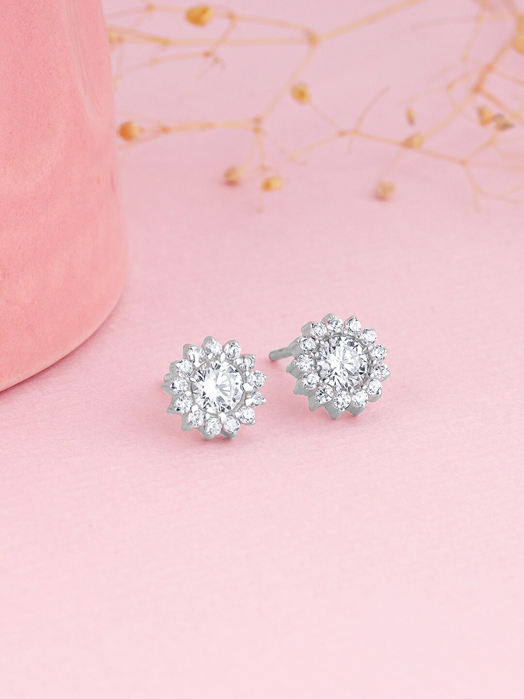 

GIVA Rhodium-Plated 925 Sterling Silver Contemporary Studs Earrings