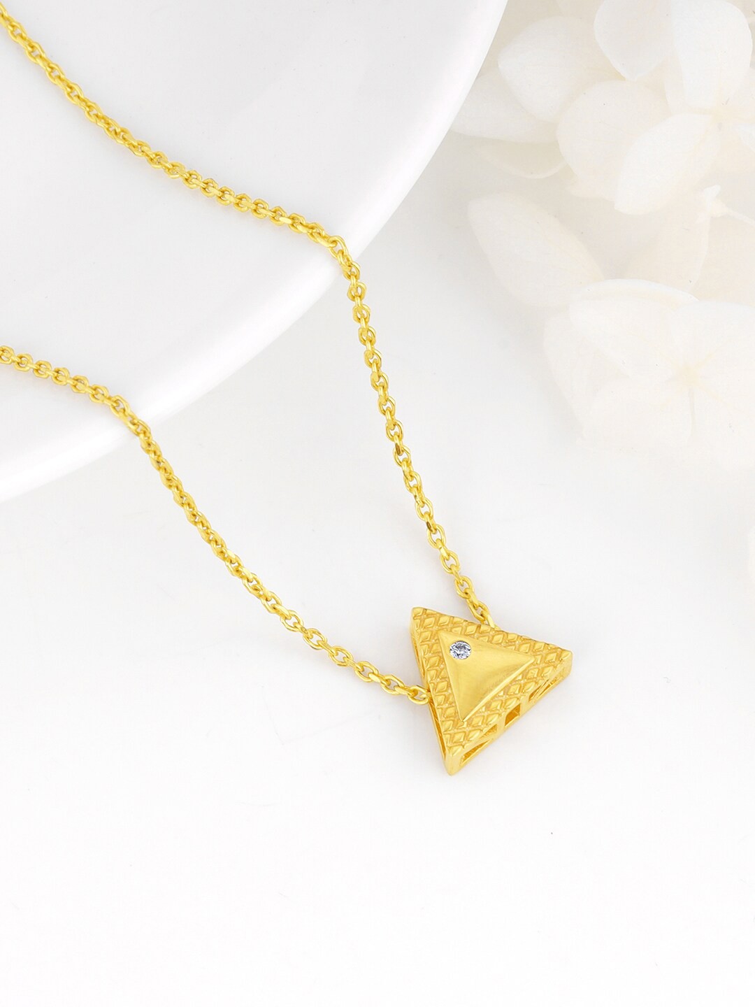 

GIVA 925 Sterling Silver Gold-Plated Contemporary Pendant with Chain