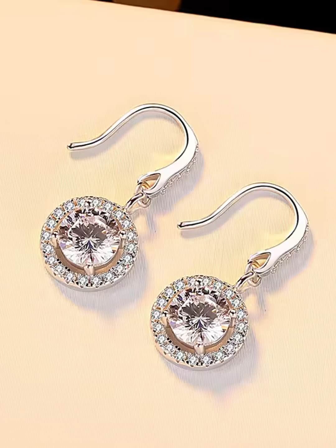 

YouBella Silver-Plated Contemporary Drop Earrings