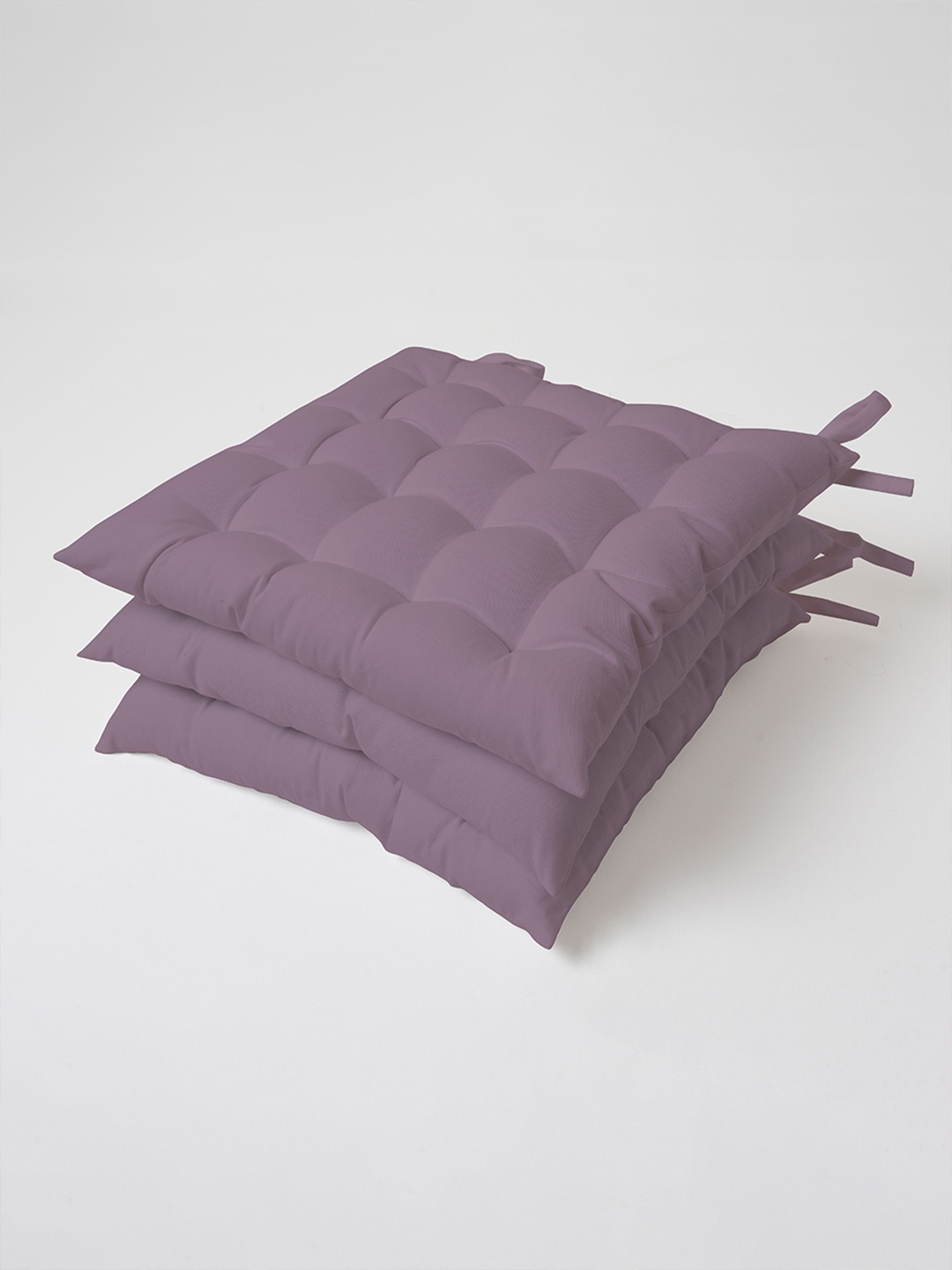

SKANDA FAB 3 Pieces Purple Pure Cotton Chair Pads