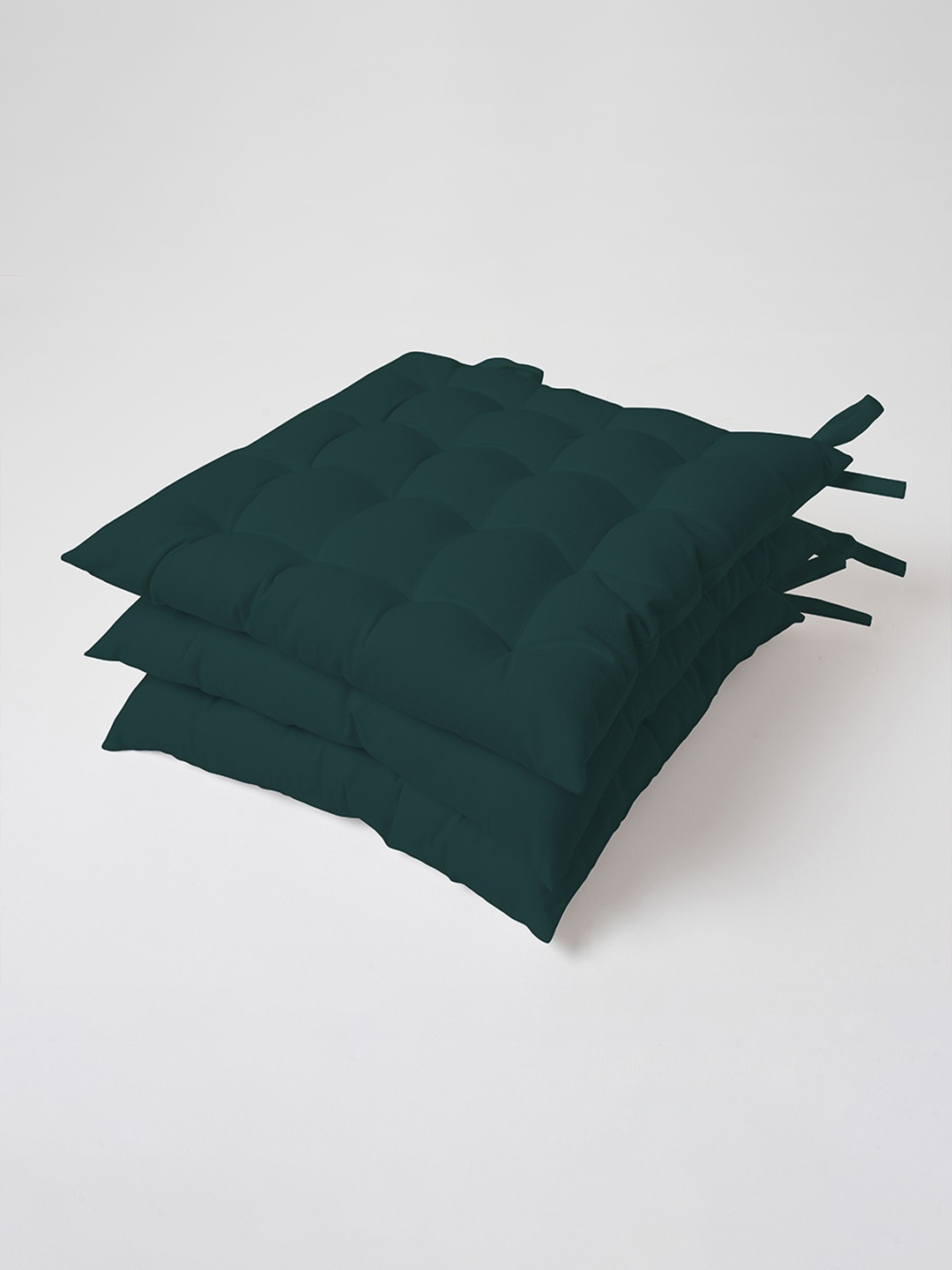 

SKANDA FAB Green 3 Pieces Durable Pure Cotton Chair Pads