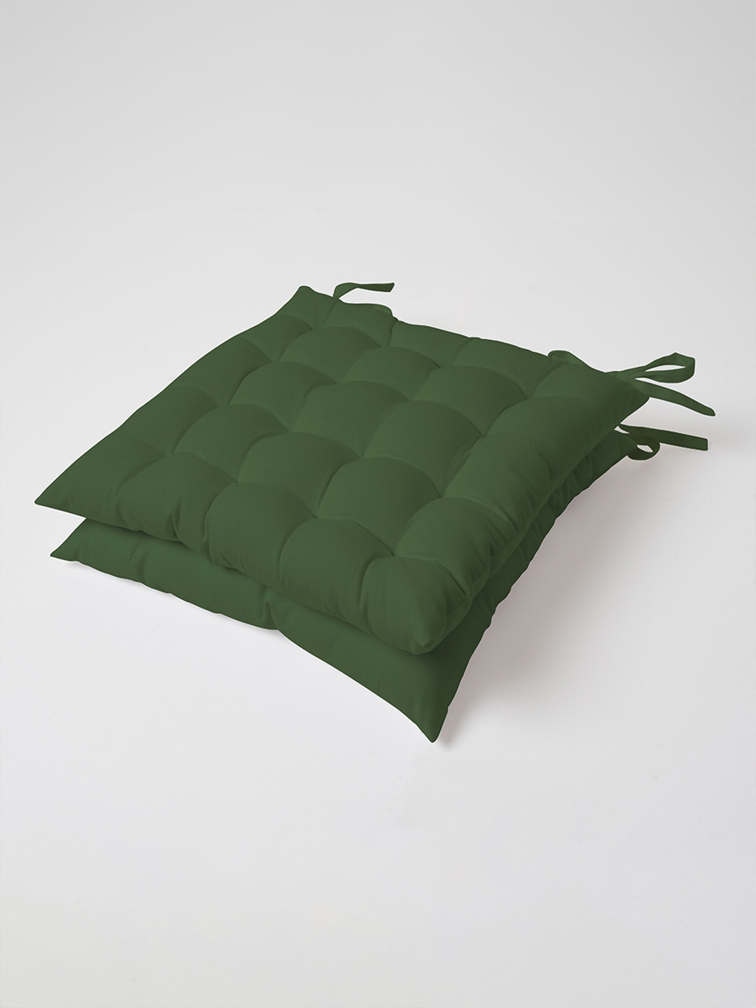 

SKANDA FAB Green 2 Pieces Durable Pure Cotton Chair Pads