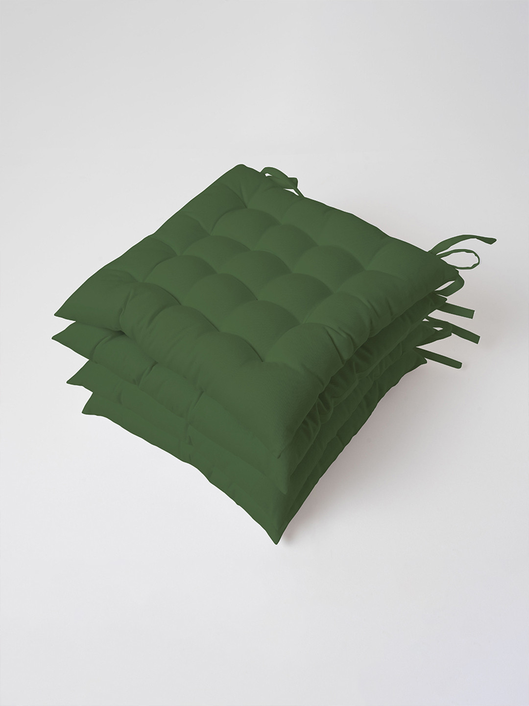 

SKANDA FAB Green 4 Pieces Durable Pure Cotton Chair Pads