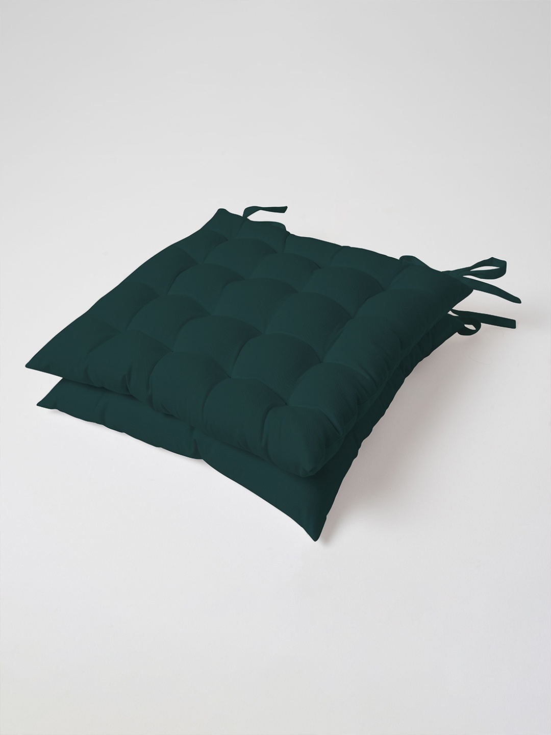 

SKANDA FAB Green 2 Pieces Durable Pure Cotton Chair Pads