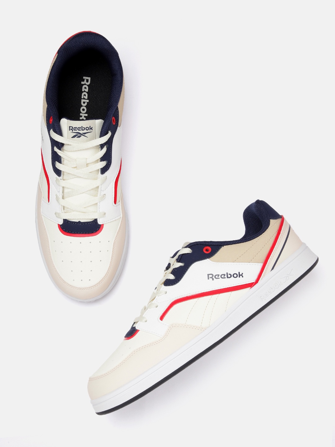 

Reebok Men Perforated Bespoke Running Shoes, Off white