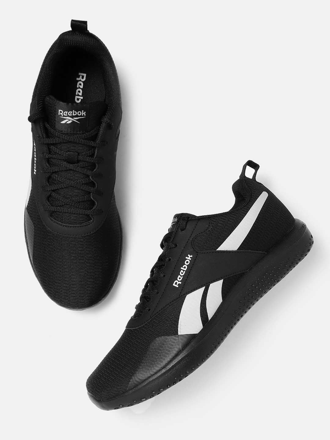 

Reebok Men Woven Design Run Propel Shoes, Black