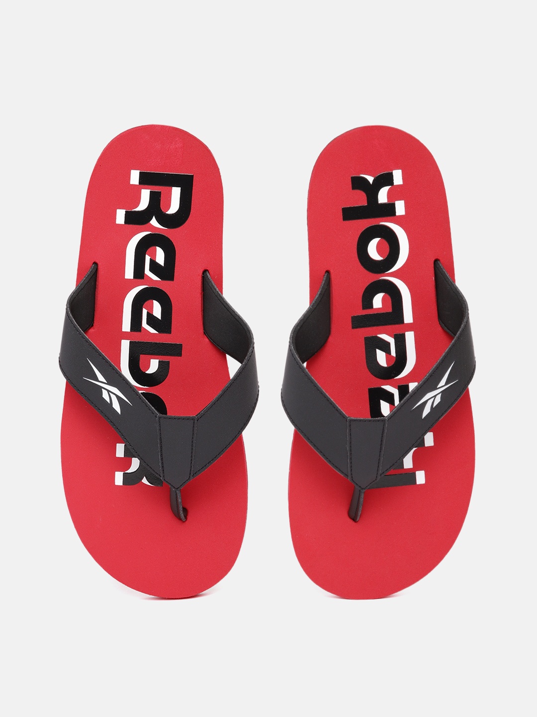 

Reebok Men Brand Logo Printed Thong Flip-Flops, Red