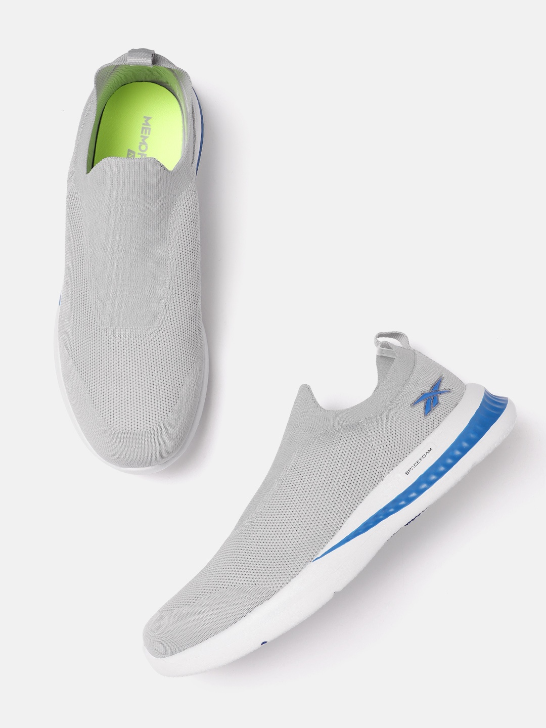 

Reebok Men Woven Design Walk View Slip Shoes, Grey