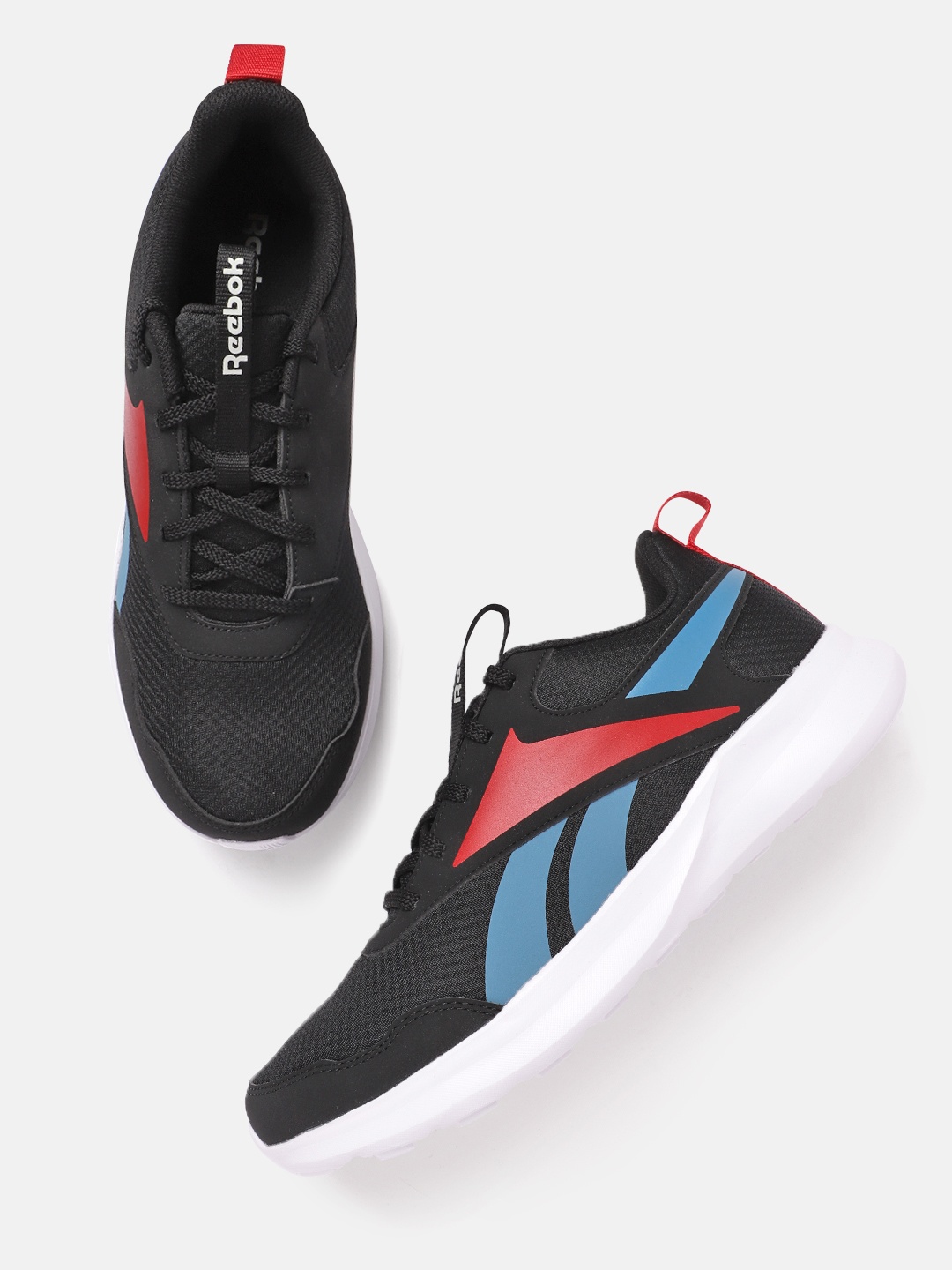 

Reebok Men Woven Design Sprinter Running Shoes, Black
