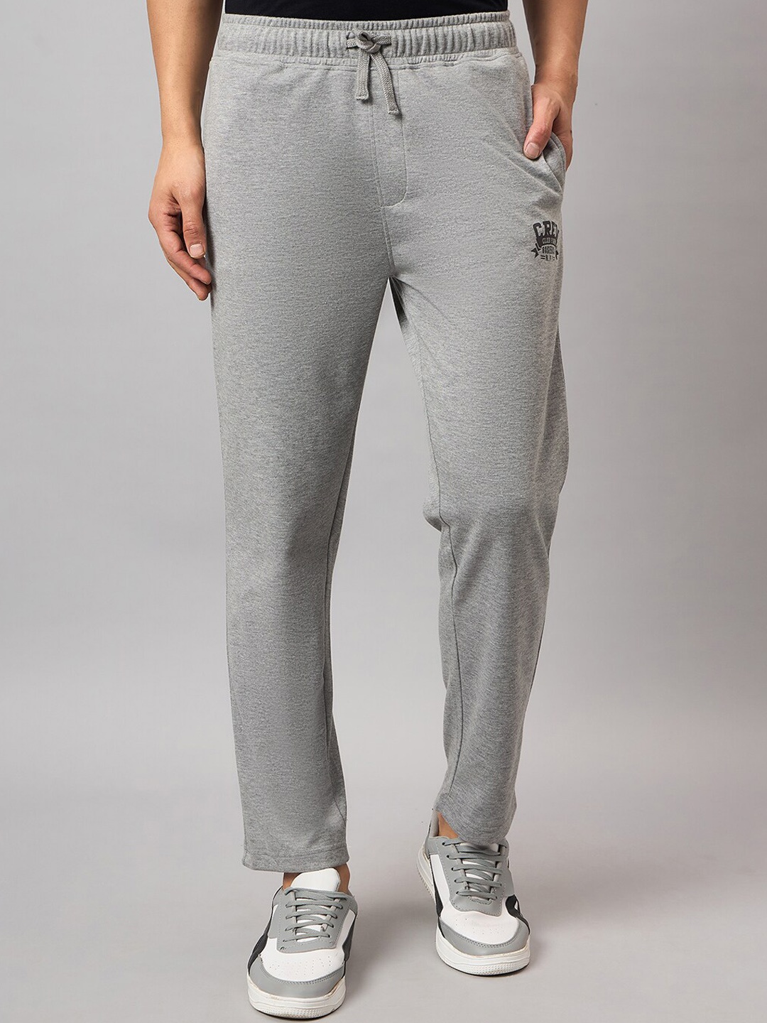 

Club York Men Mid Rise Cotton Track Pants, Grey