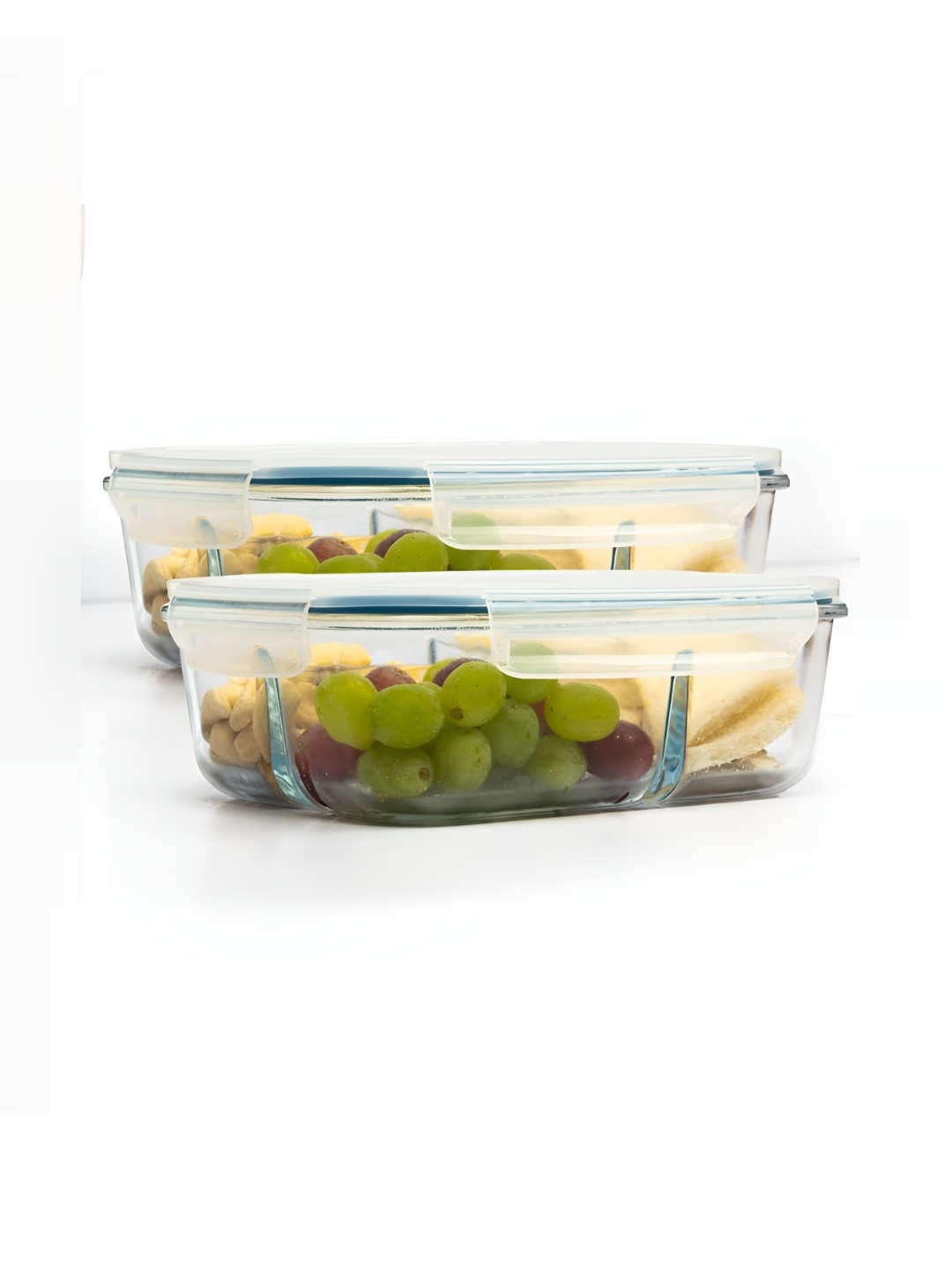 

Anko Transparent 2 Pieces Airtight Glass Storage Cylindrical Containers 1.1 L