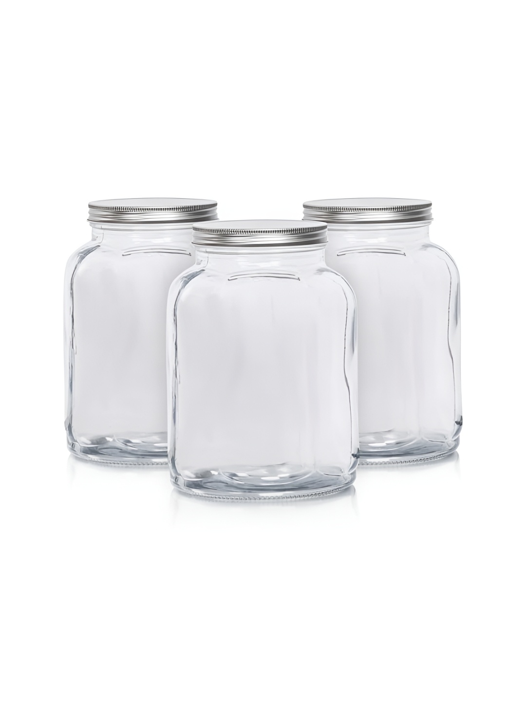 

Anko Transparent 3 Pieces Airtight Glass Storage Cylindrical Container 3 L Each