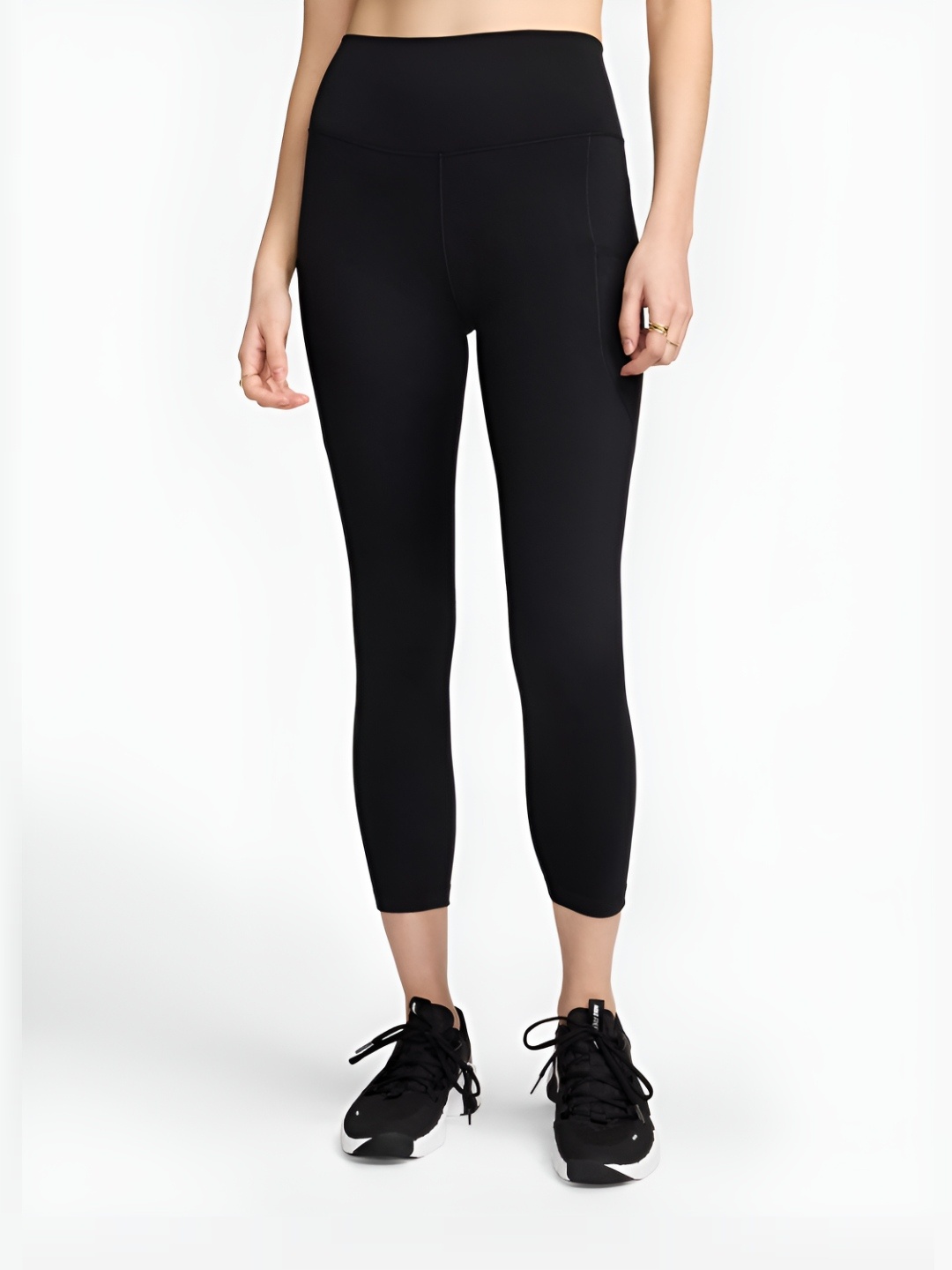 

Nike One Women's High-Waisted 7/8 Leggings with Pockets, Black