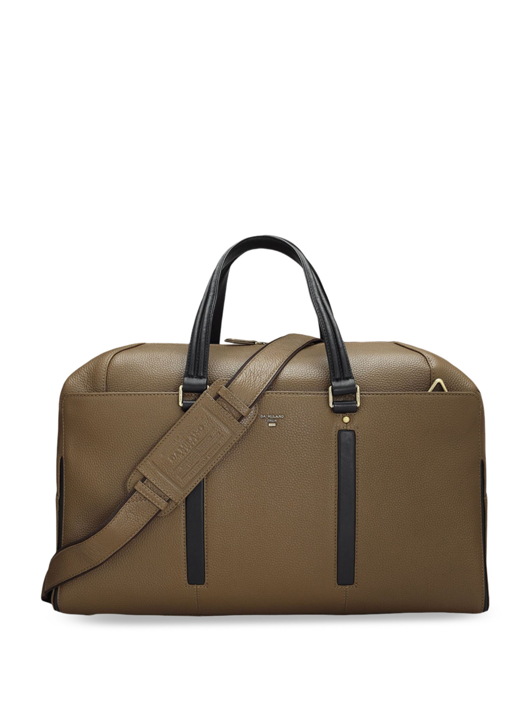 

Da Milano Leather Casual Duffel Bag, Brown