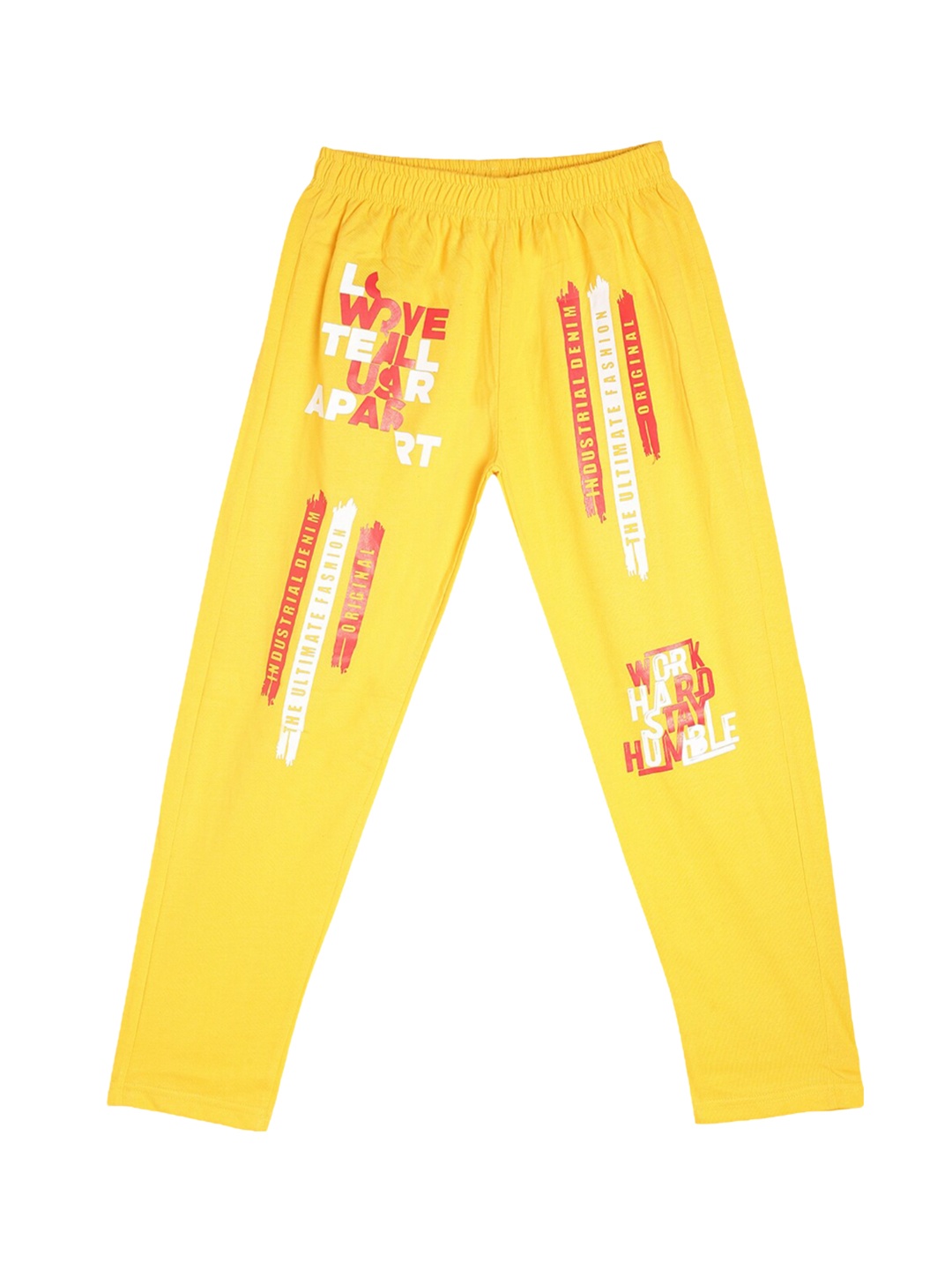 

Fashionable Kids Printed Mid-Rise Pure Cotton Lounge Pants, Yellow