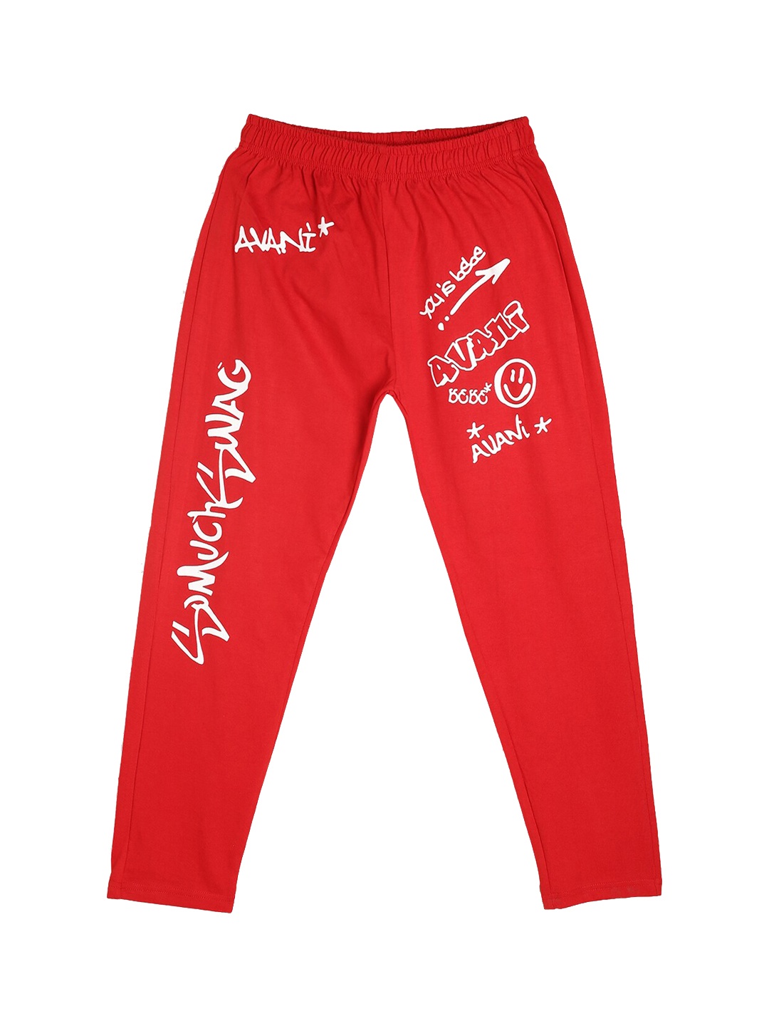 

Fashionable Kids Printed Mid-Rise Pure Cotton Lounge Pant, Red