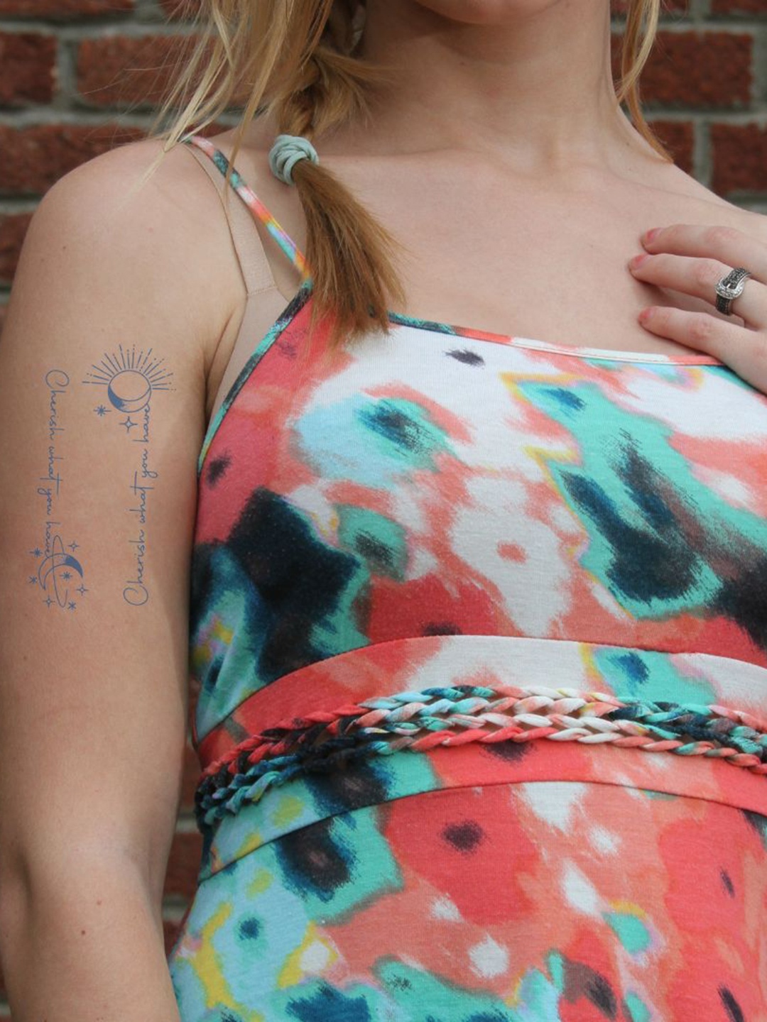 LICK Matte Finish Realistic Semi Temporary Body Tattoo, Blue