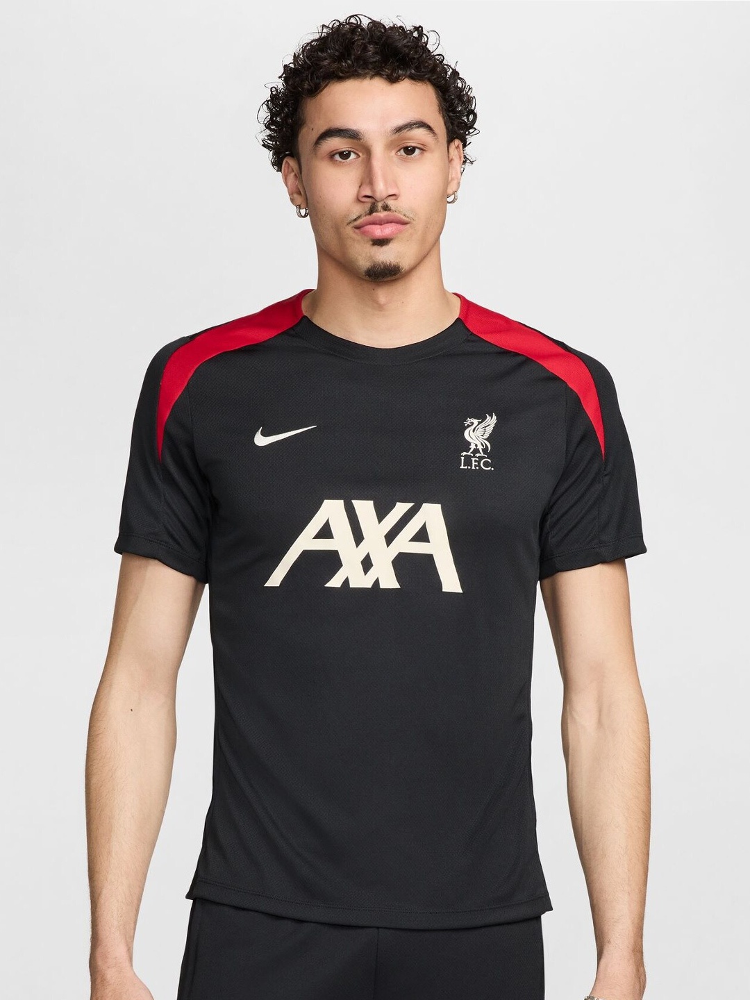 

Nike Liverpool F.C. Strike Men's Nike Dri-FIT Football Short-Sleeve Knit Top, Black