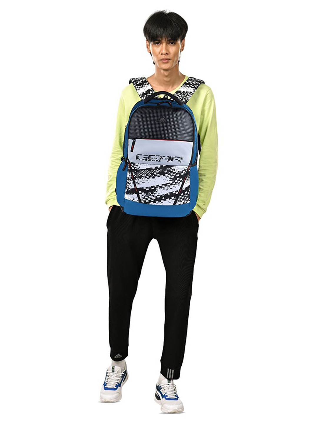 

Gear Kids Abstract Printed Ergonomic Backpack, Blue