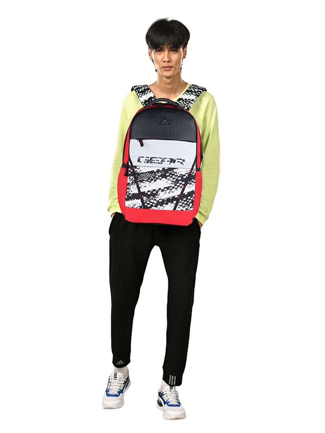 

Gear Kids Abstract Printed Ergonomic Backpack, Red