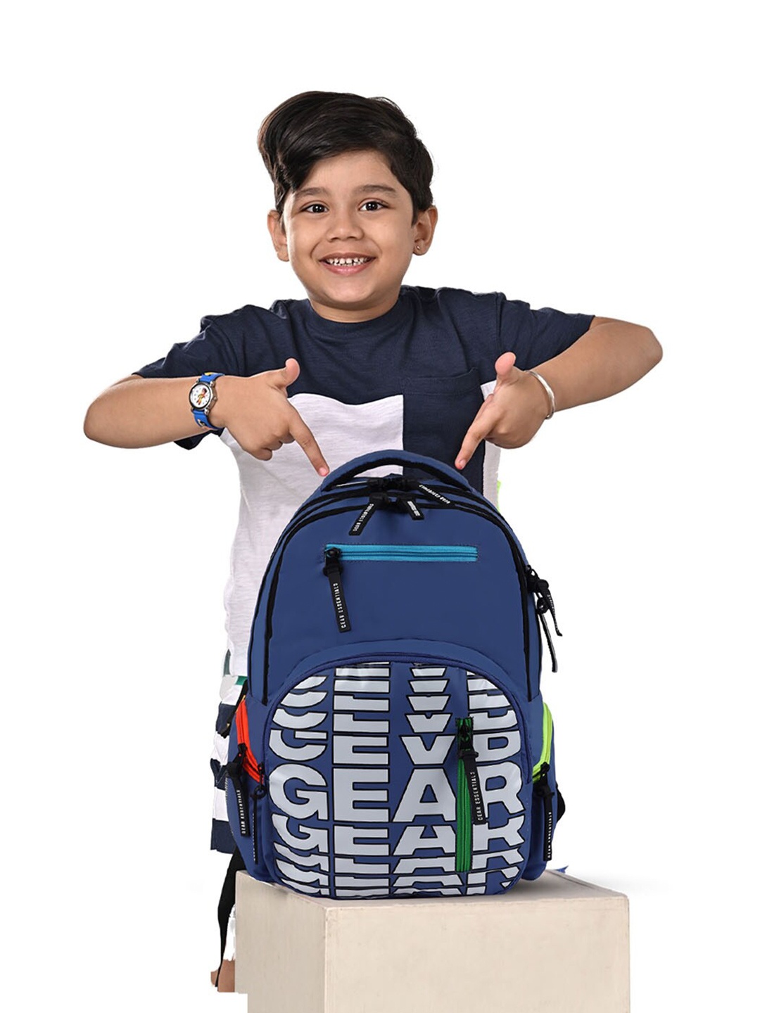

Gear Kids Graphic Printed Backpack, Blue