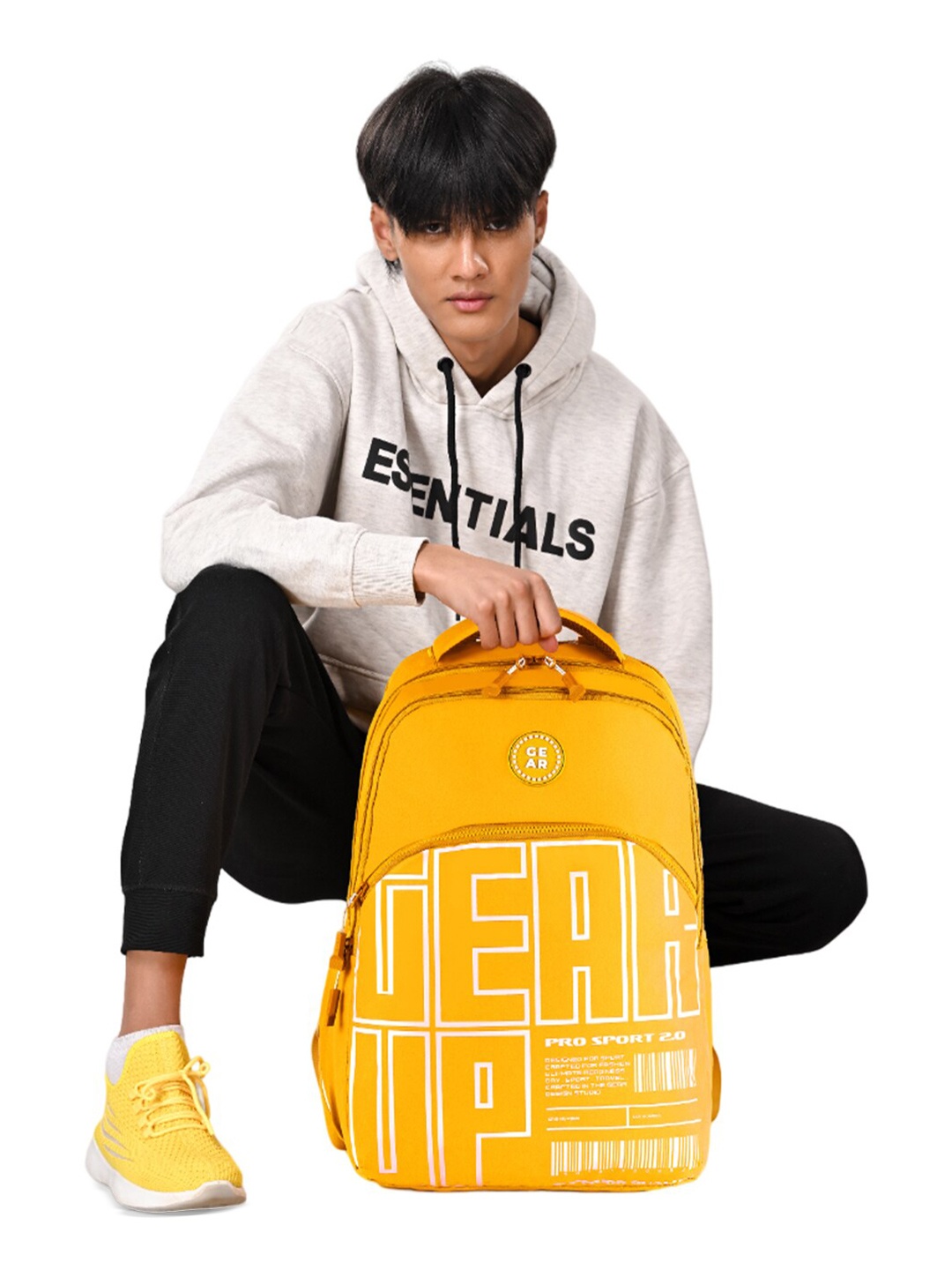 

Gear Kids Graphic Printed Backpack, Yellow
