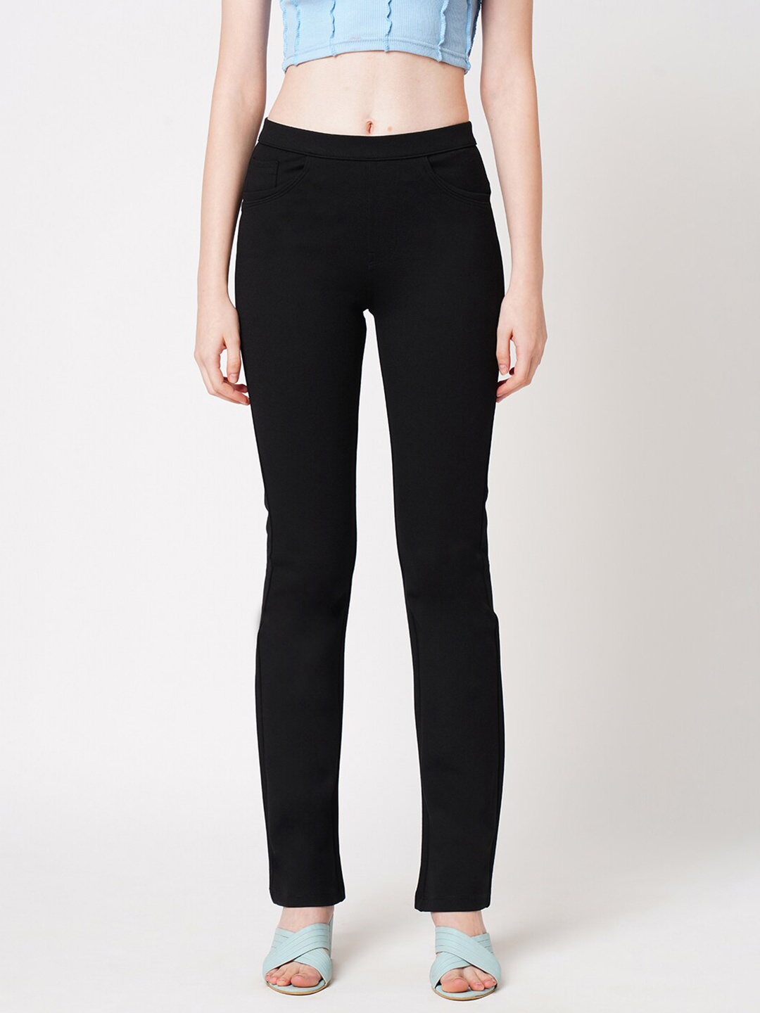 

Kraus Jeans Slim Fit Treggings, Black