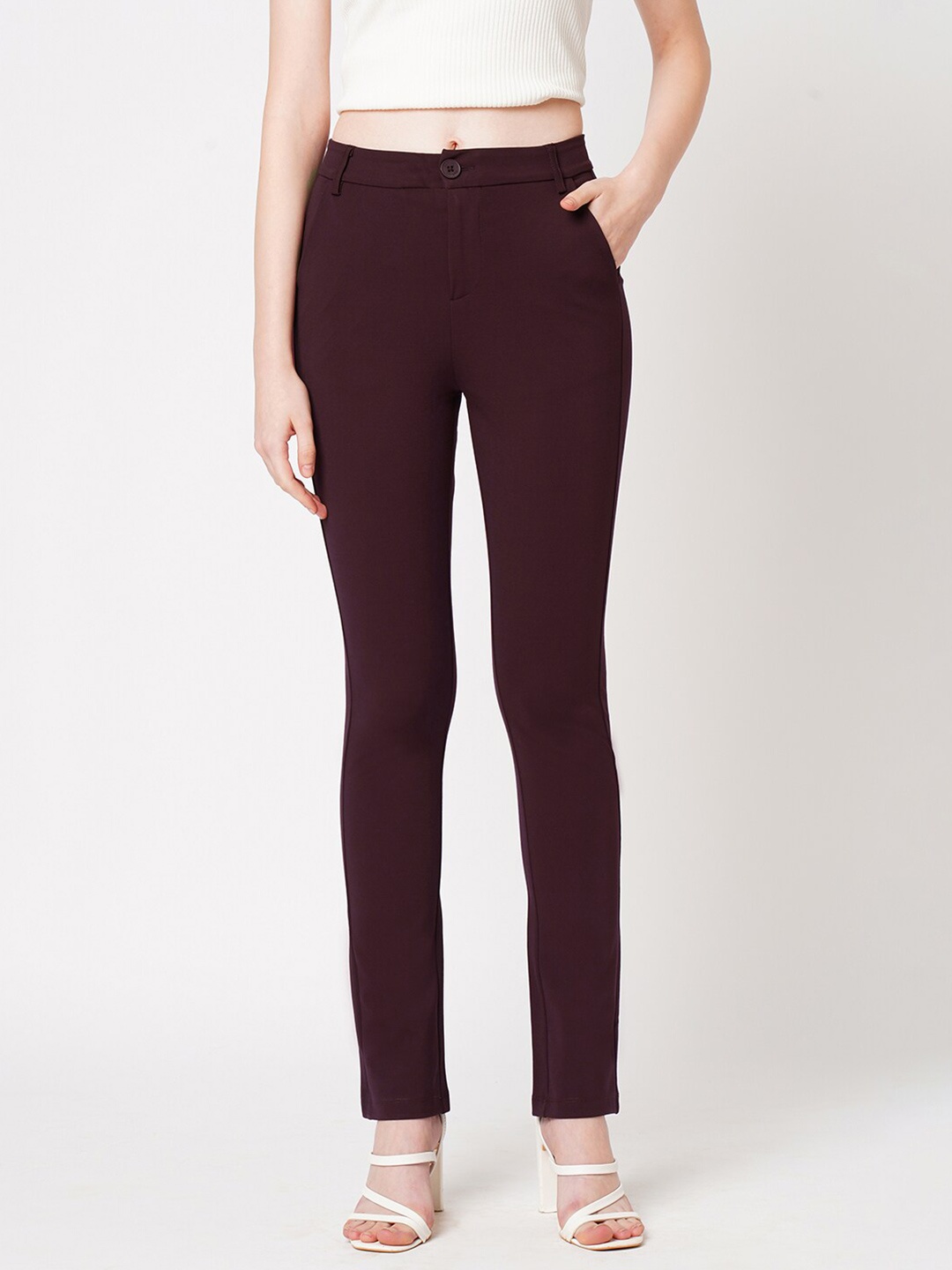 

Kraus Jeans Slim Fit Treggings, Maroon