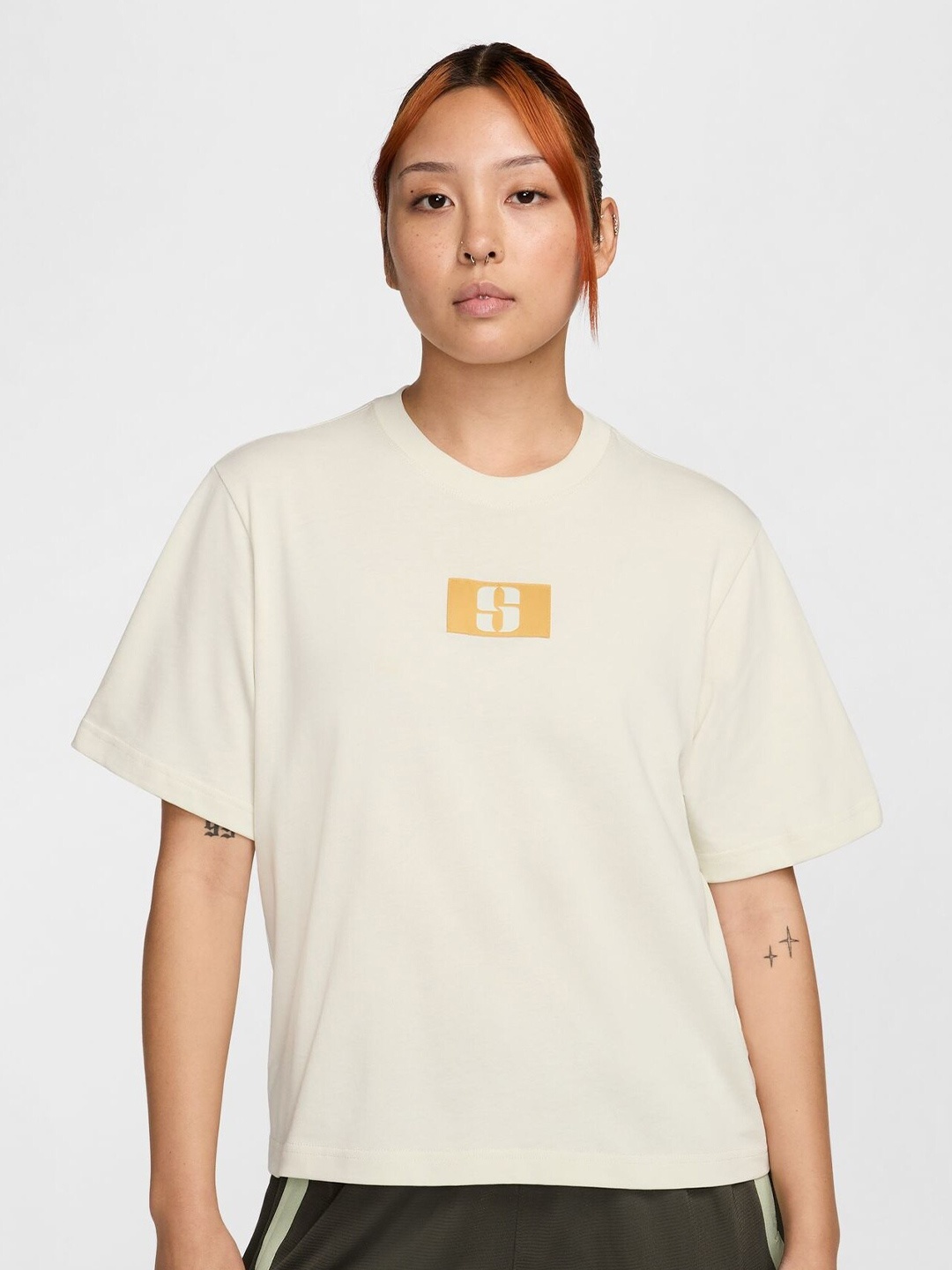 

Nike Sabrina Boxy Basketball Tee, Off white