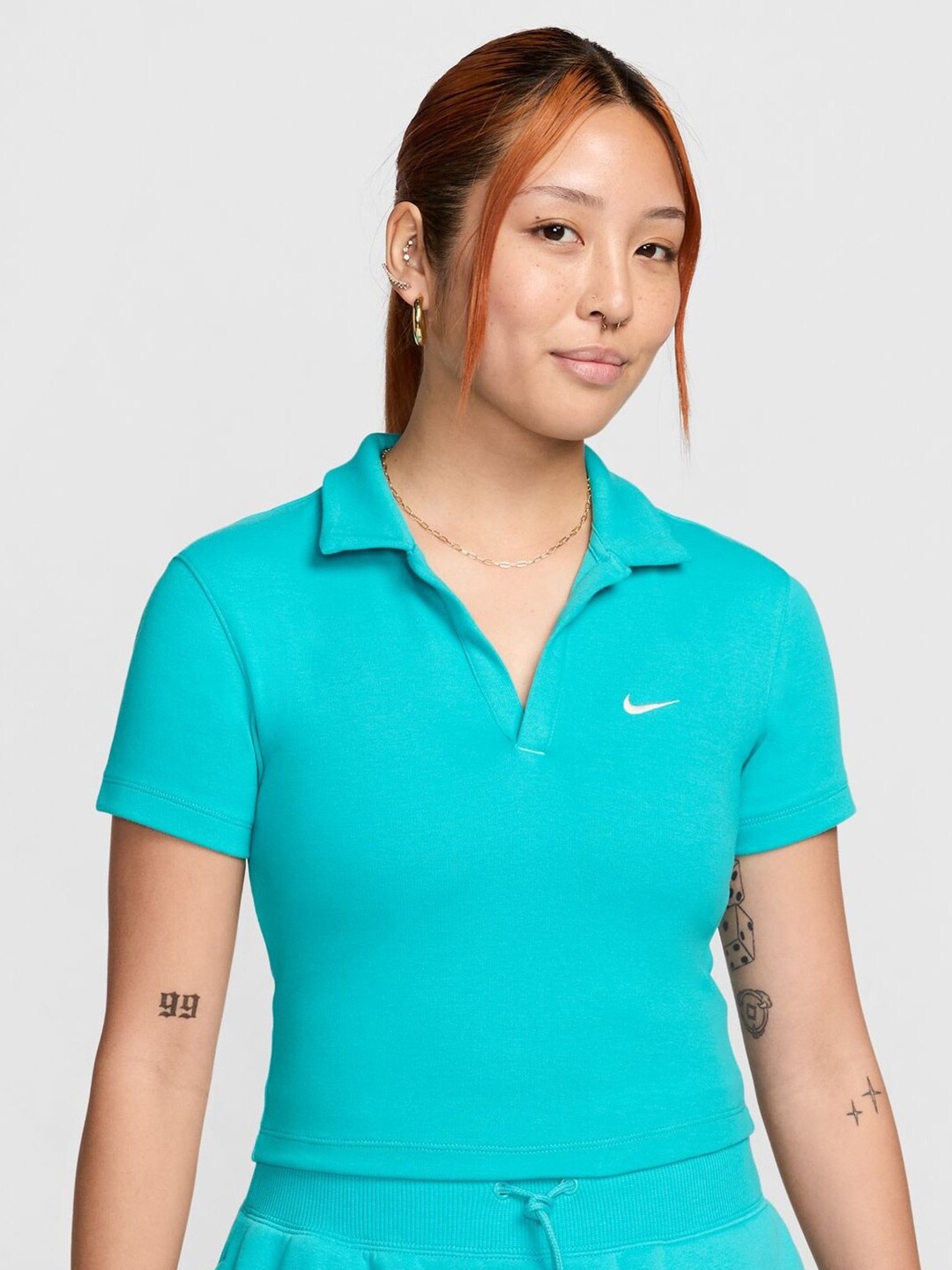 

Nike Sportswear Essential Women's Short-Sleeve Polo Top, Green