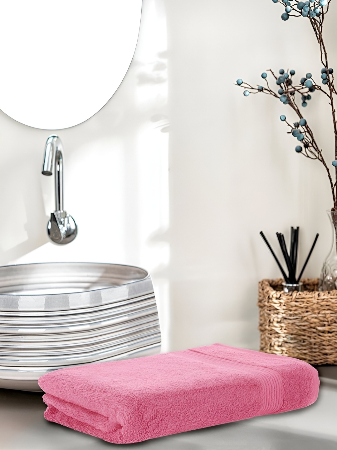 

Signature Pink Cotton 380 GSM Bath Towel