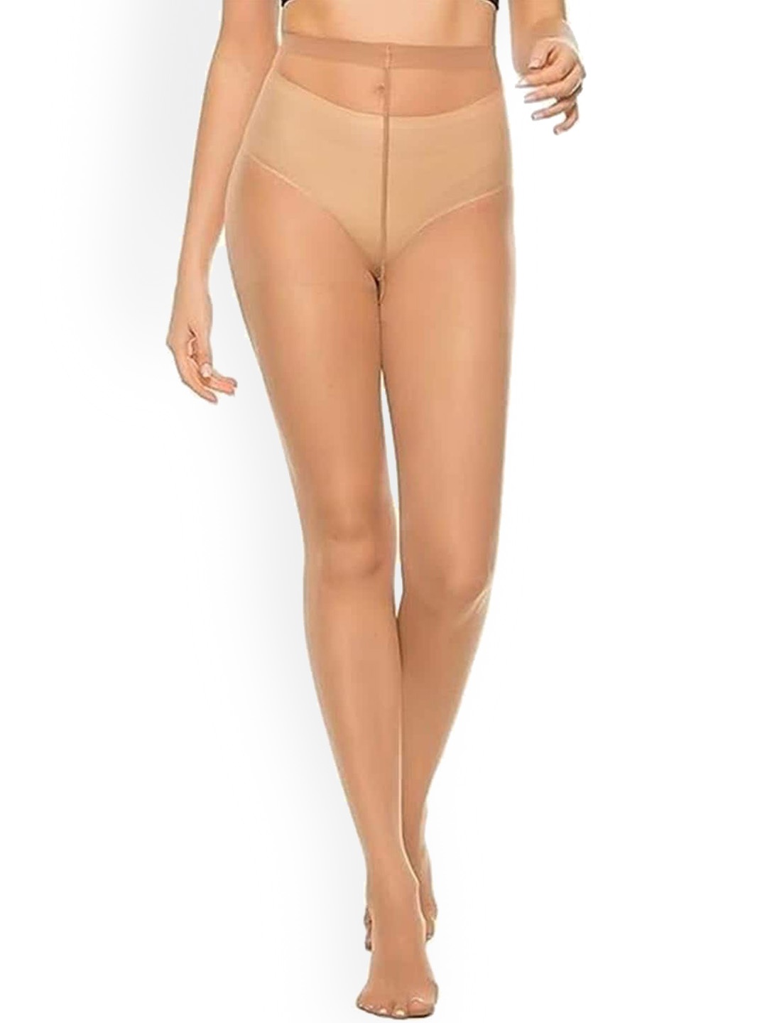 

CareDone High Waist Stretchable Pantyhose Sheer Stockings, Cream