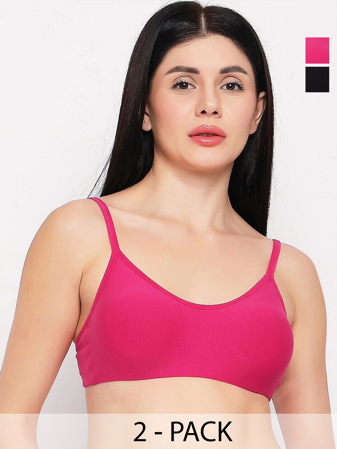 

TOFTY Pack of 2 Full Coverage Bra, Black