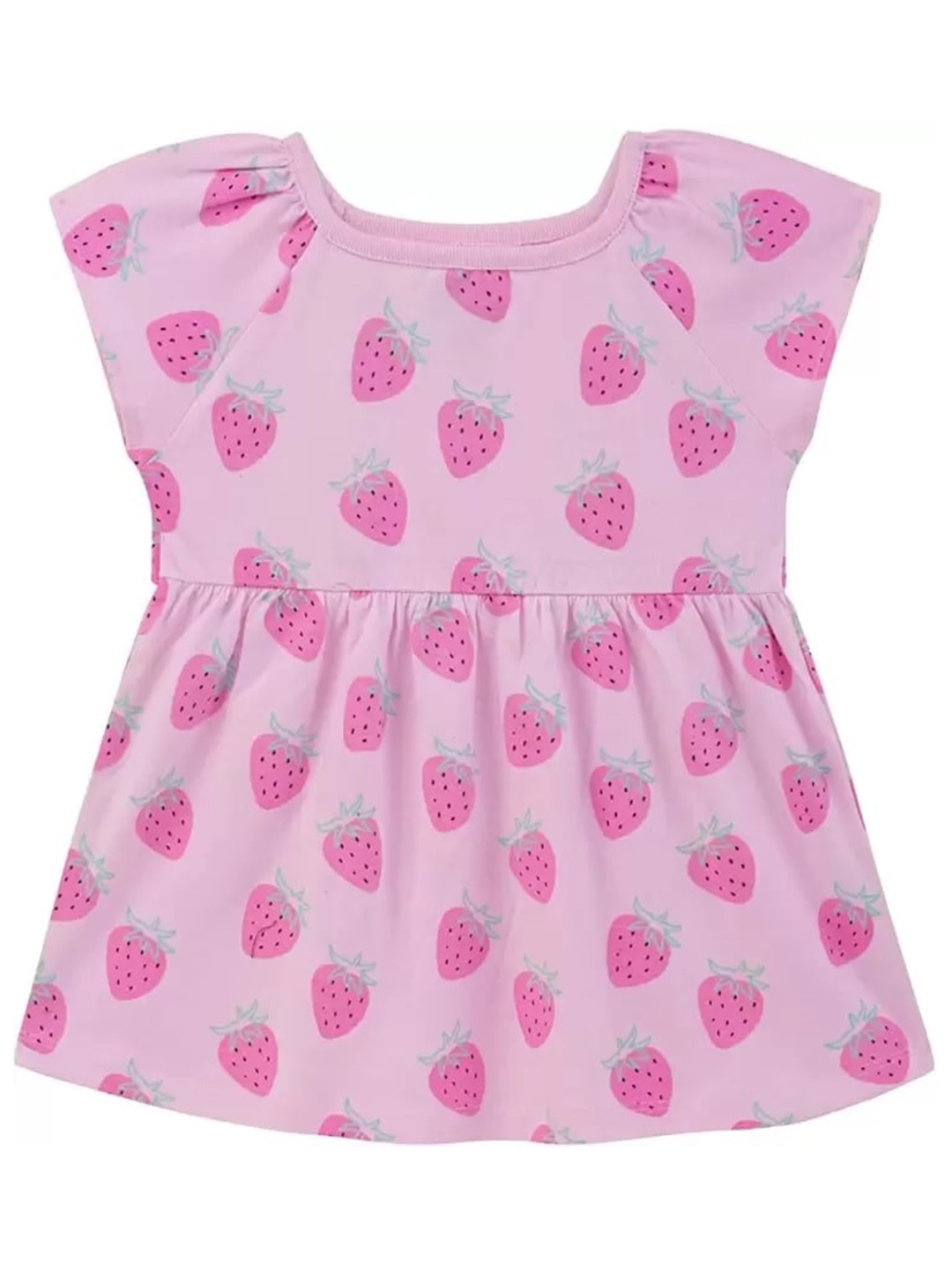

BAESD Girls Conversational Print Cotton Pleated Fit & Flare Dress, Pink
