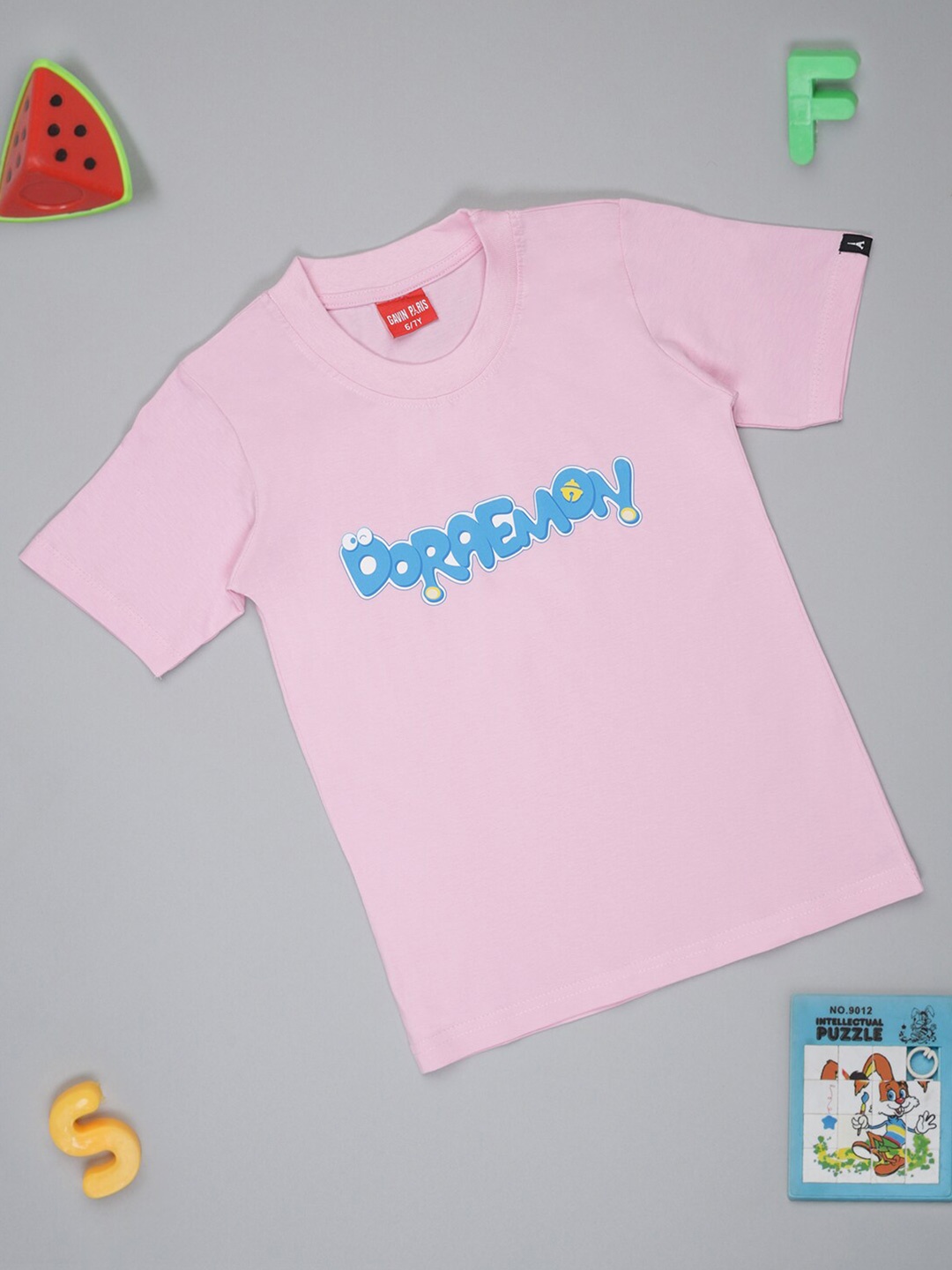 

Gavin Paris Girls Printed Round-Neck Pure Cotton T-shirt, Pink