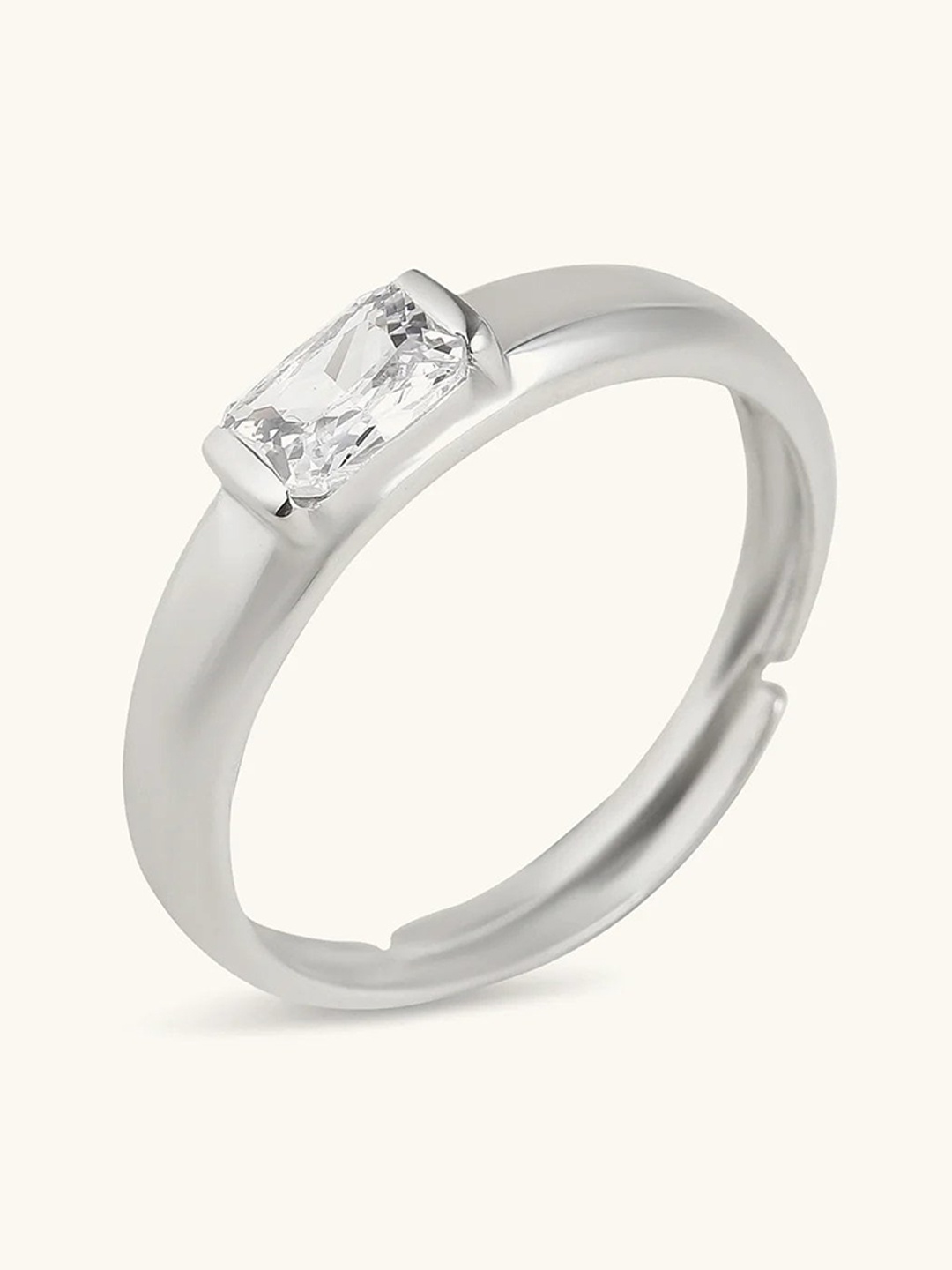 

Mabel Men 925 Sterling Silver Rhodium Plated Finger Ring