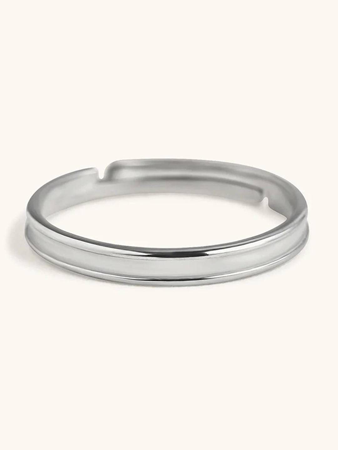 

Mabel 925 Sterling Silver Rhodium Plated Adjustable Band Ring