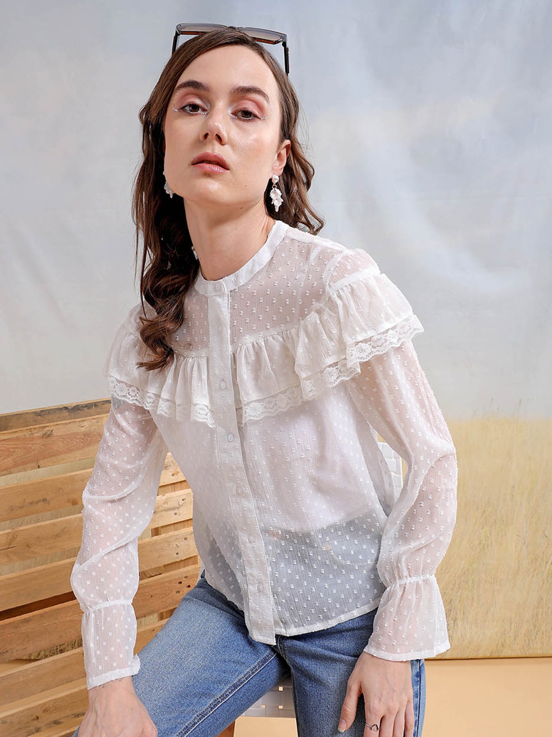 

Freehand by The Indian Garage Co Opaque Casual Shirt, White