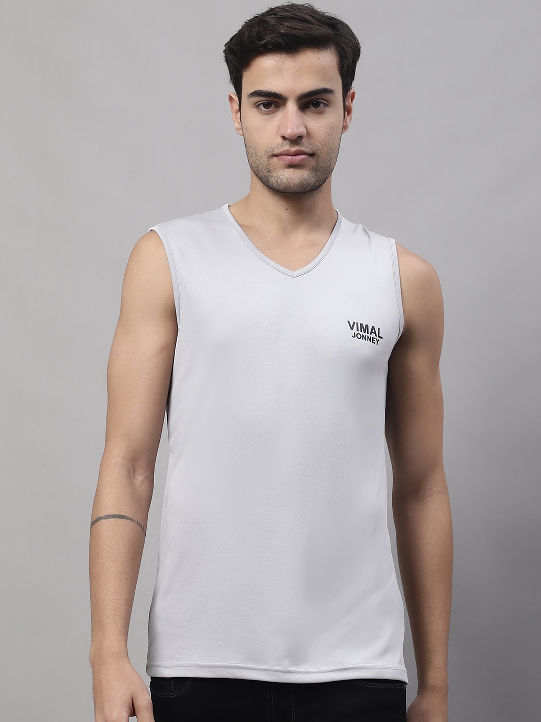 

VIMAL JONNEY Dry-Fit Gym Vest, Grey