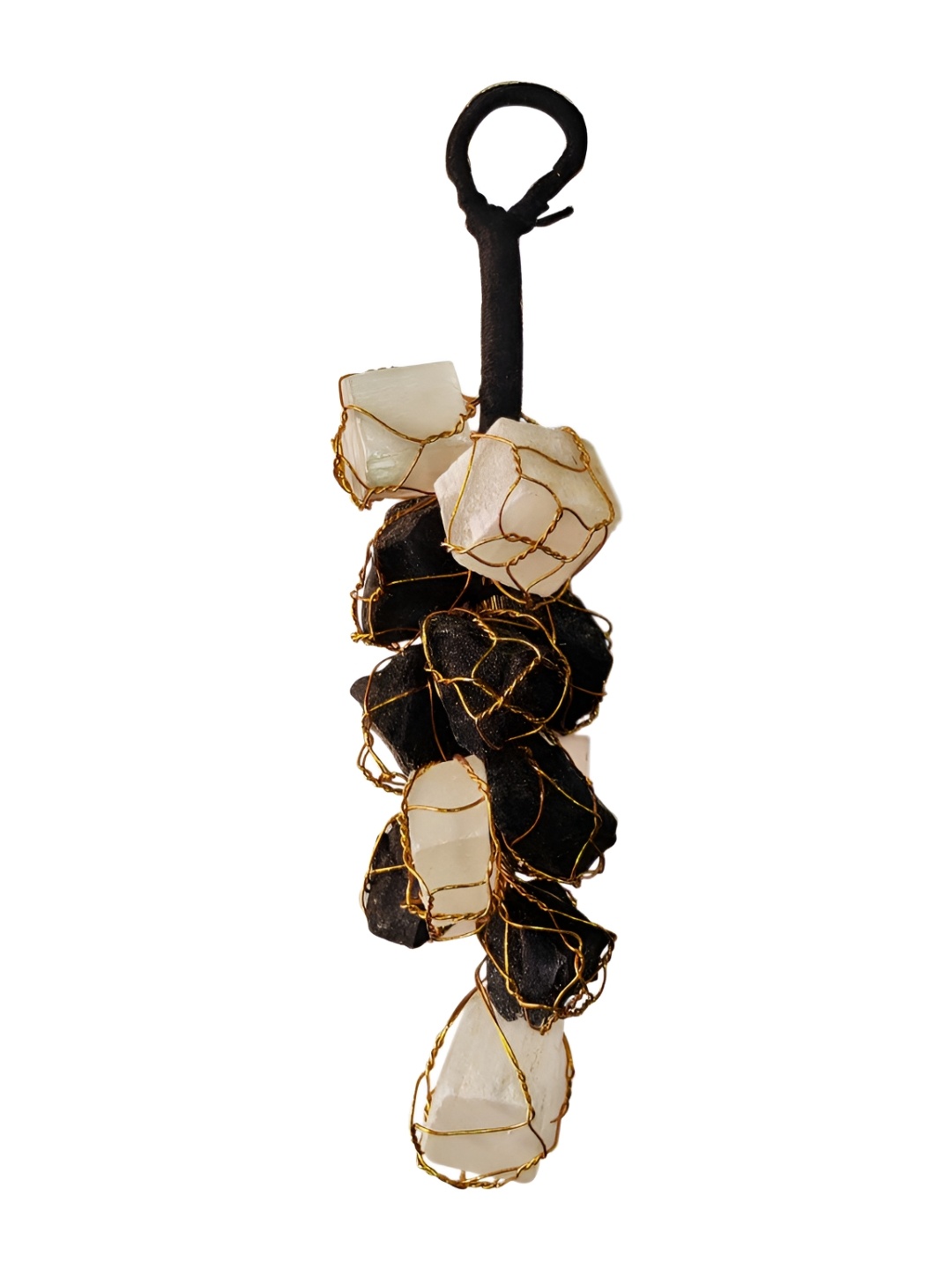 

Shubhanjali Blue & Black Tourmaline & Selenite Raw Chunks Wall Hanging