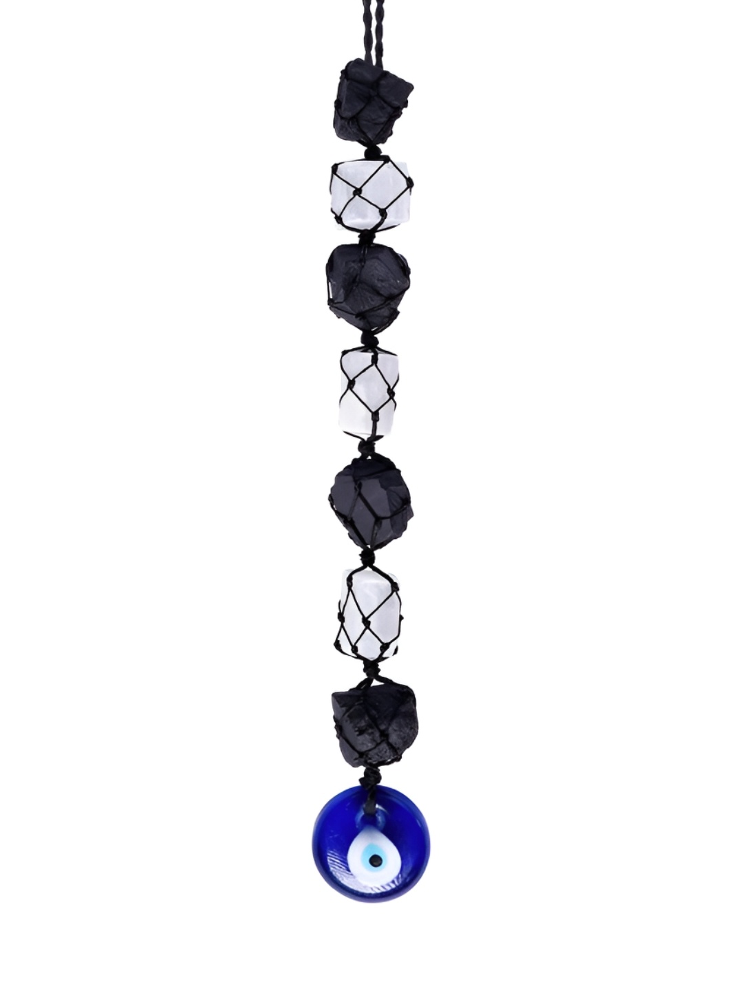 

Shubhanjali Blue Evil Eye Selenite & Tourmaline Hanging