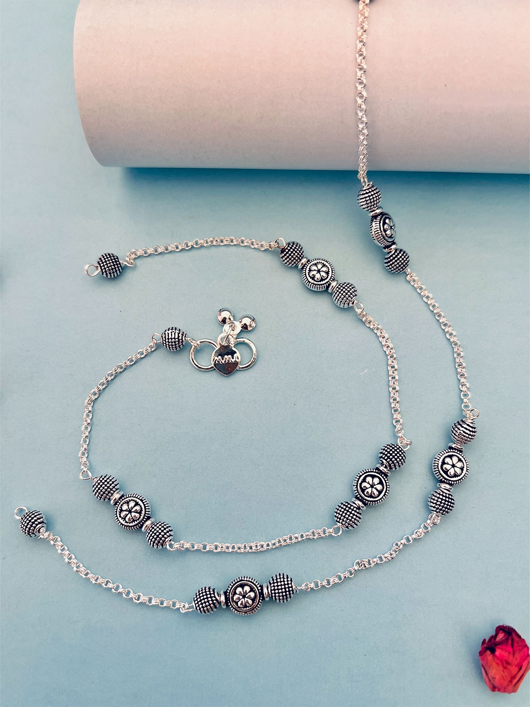 

Anouk Silver-Toned Silver-Plated Anklet